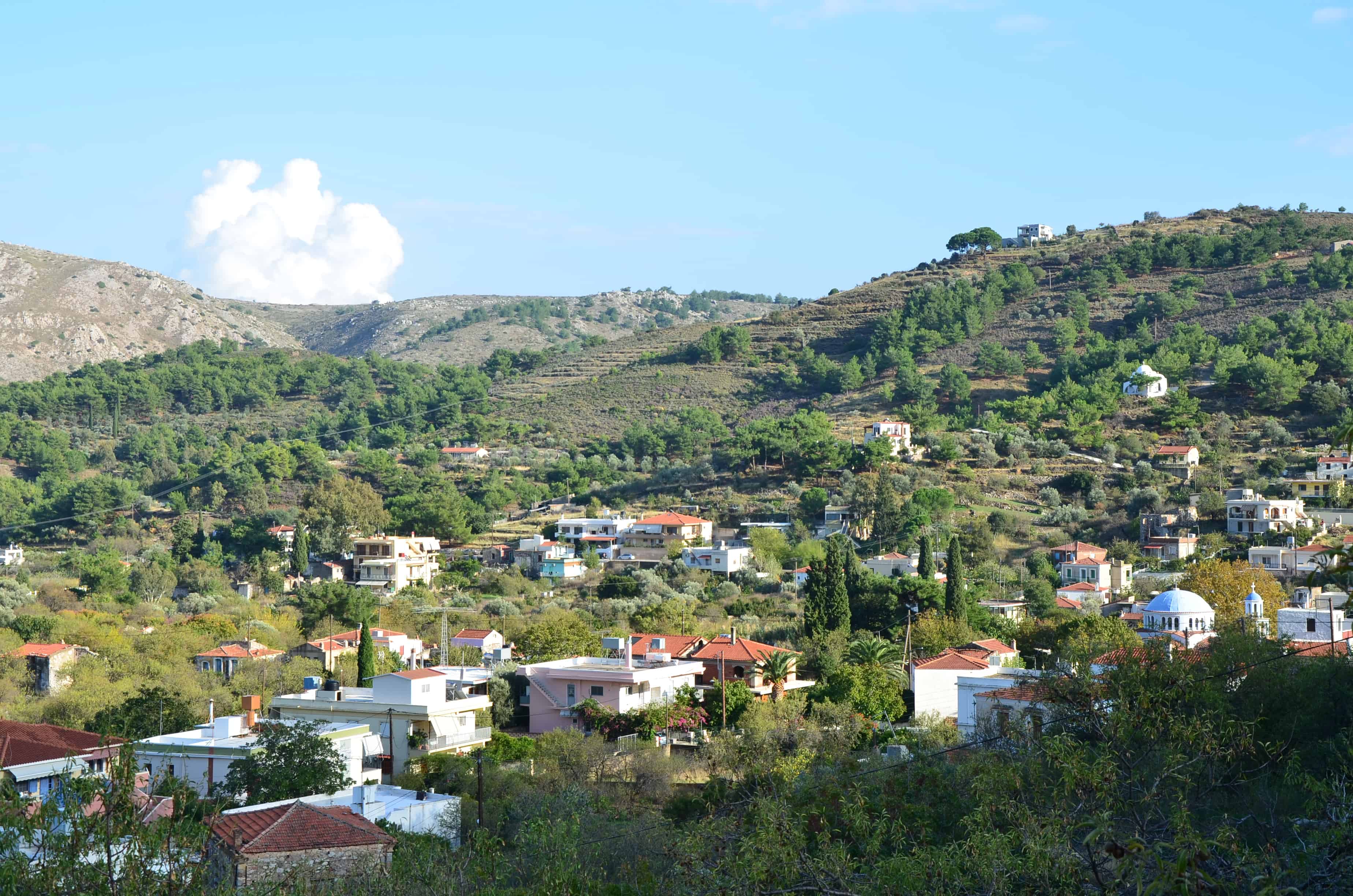 View from Kardamyla (Upper Village), Chios, Greece
