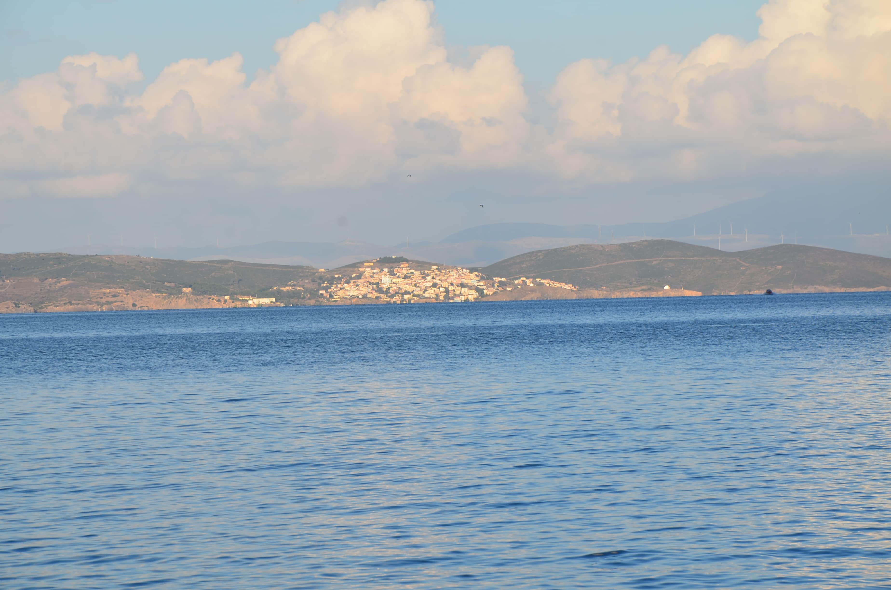 Looking towards Oinousses from Lagkada, Chios, Greece