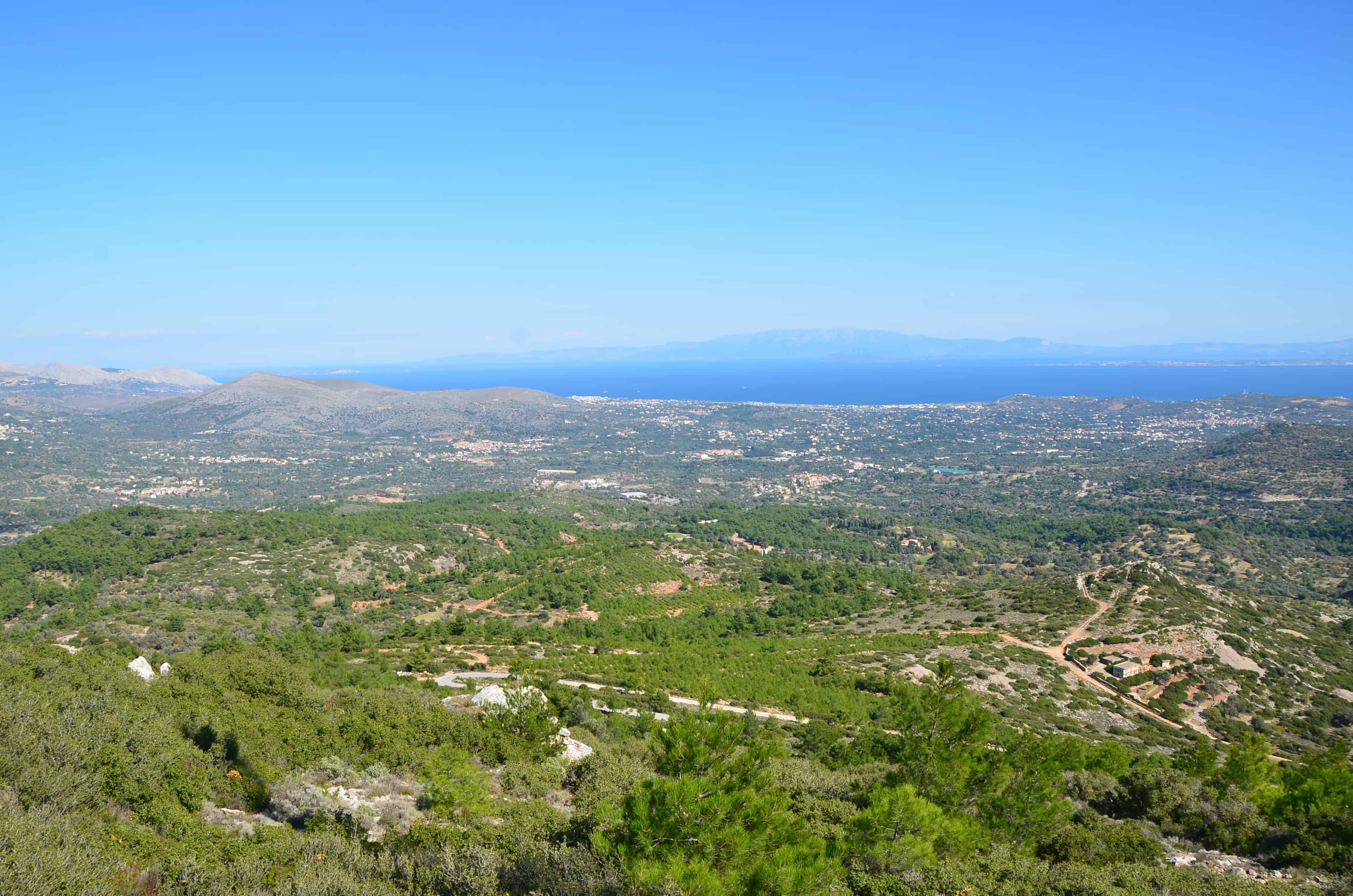 View from Profiti Ilias in Tholopotami, Chios, Greece