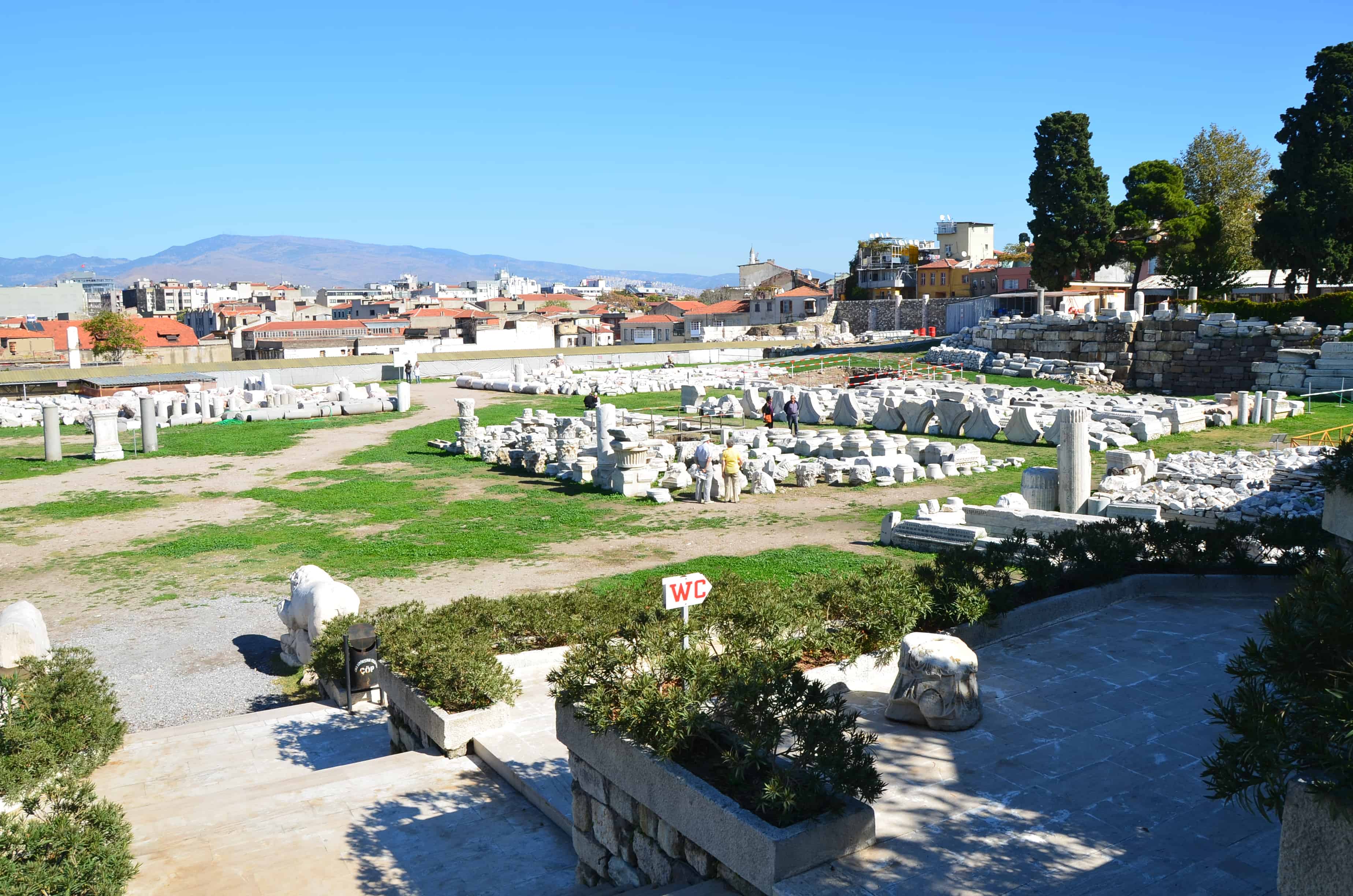Column graveyard at the Smyrna Agora in Izmir, Turkey