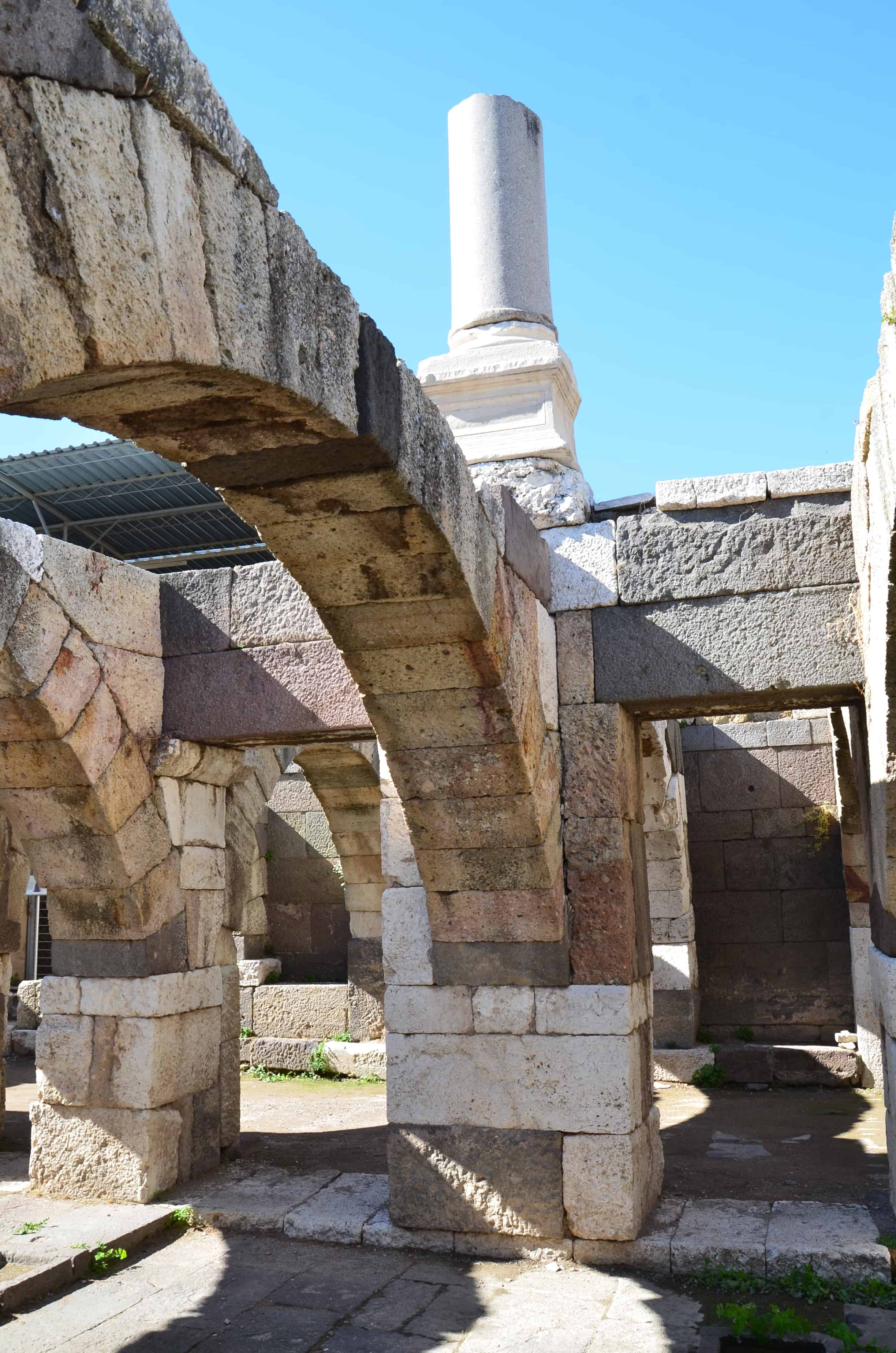 Basement of the west portico at the Smyrna Agora in Izmir, Turkey