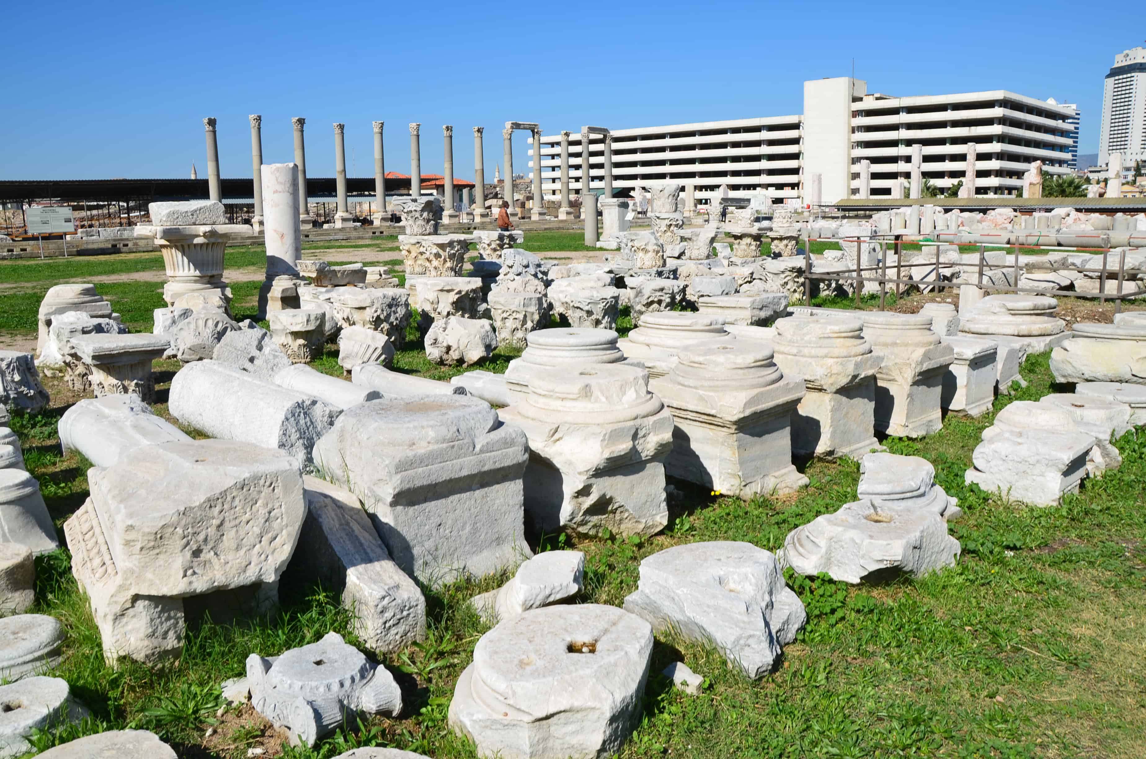 Column graveyard at the Smyrna Agora in Izmir, Turkey