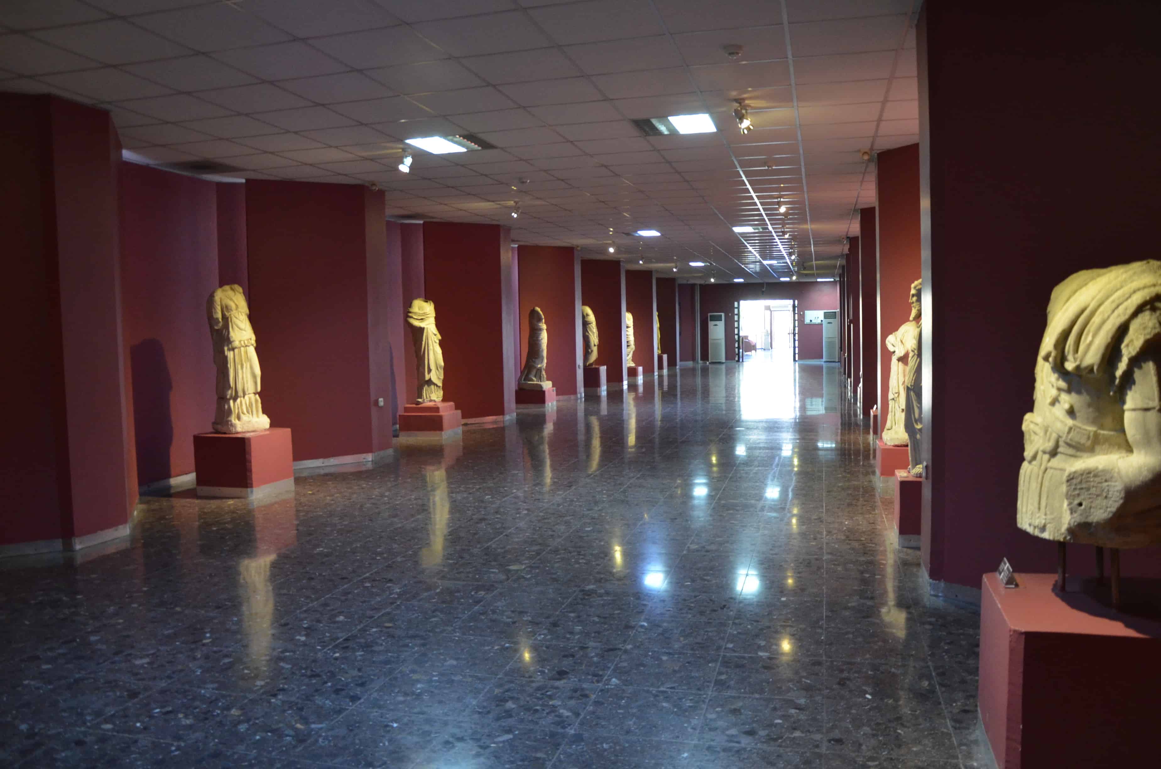 Gallery with statues at the Izmir Archaeology Museum in Izmir, Turkey