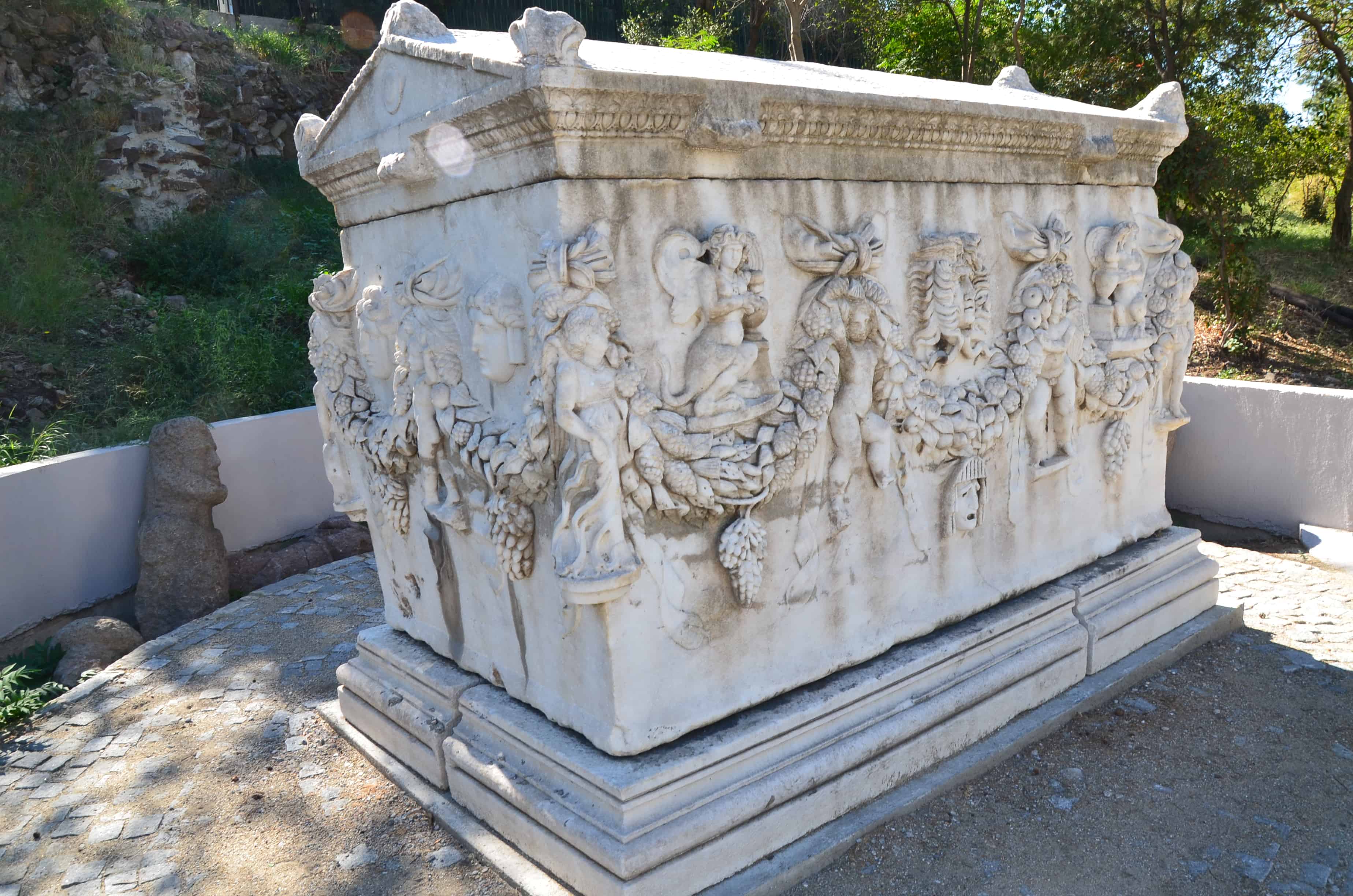 Sarcophagus at the Izmir Archaeology Museum in Izmir, Turkey