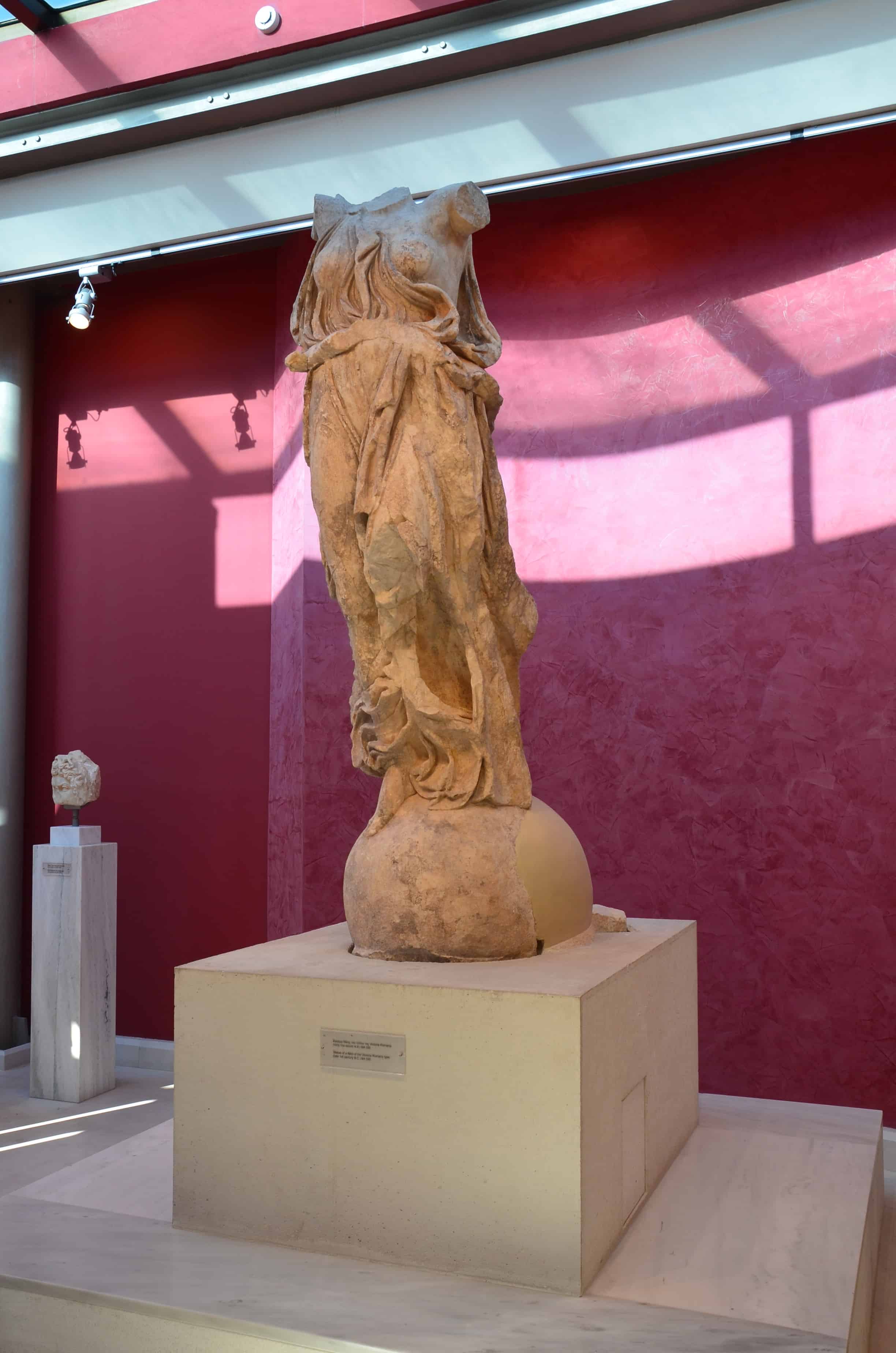 Statue of Nike at Hadrian's Library in Athens, Greece