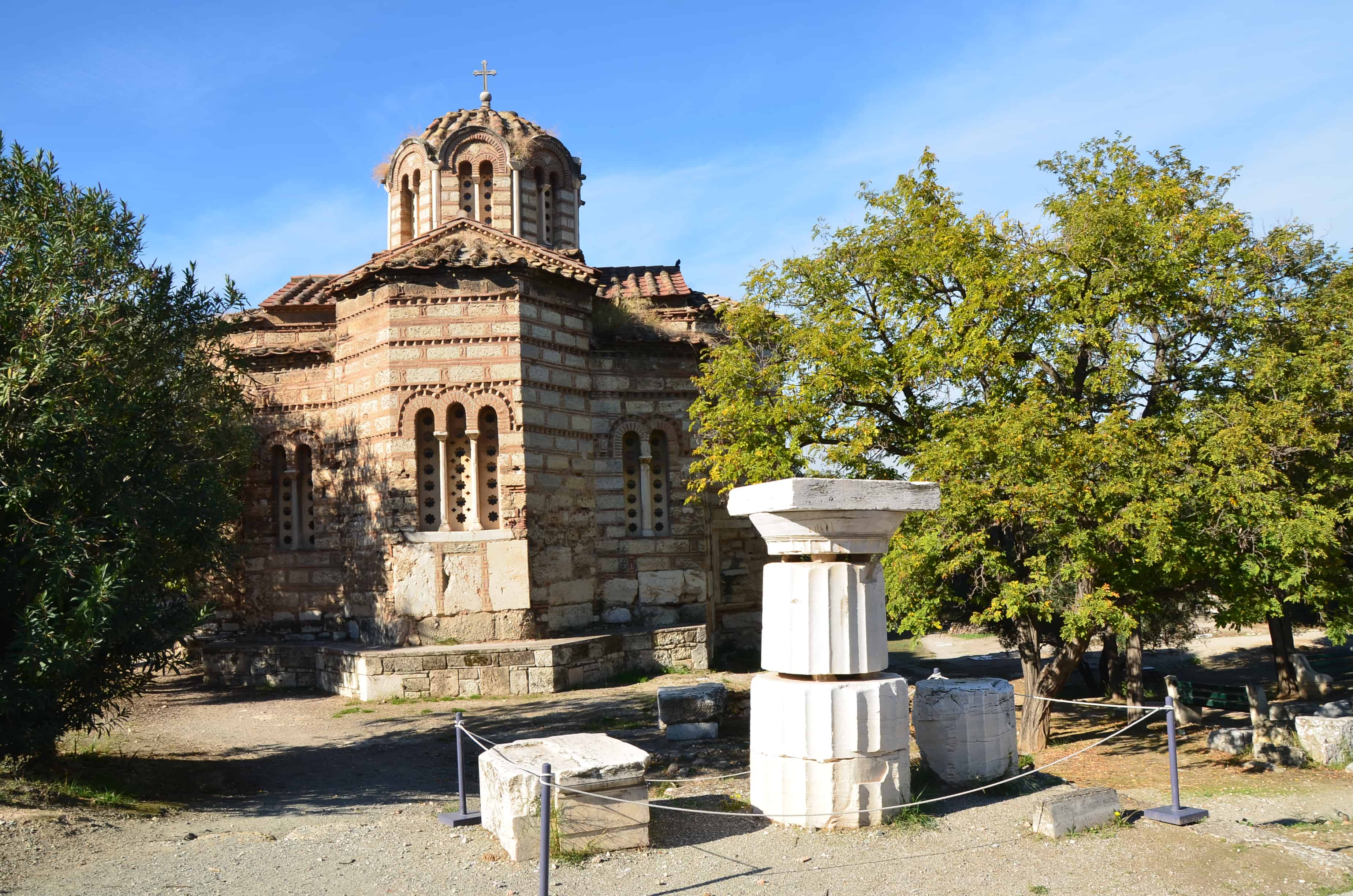 Southeast Temple and the Church of the Holy Apostles at the Agora in Athens, Greece