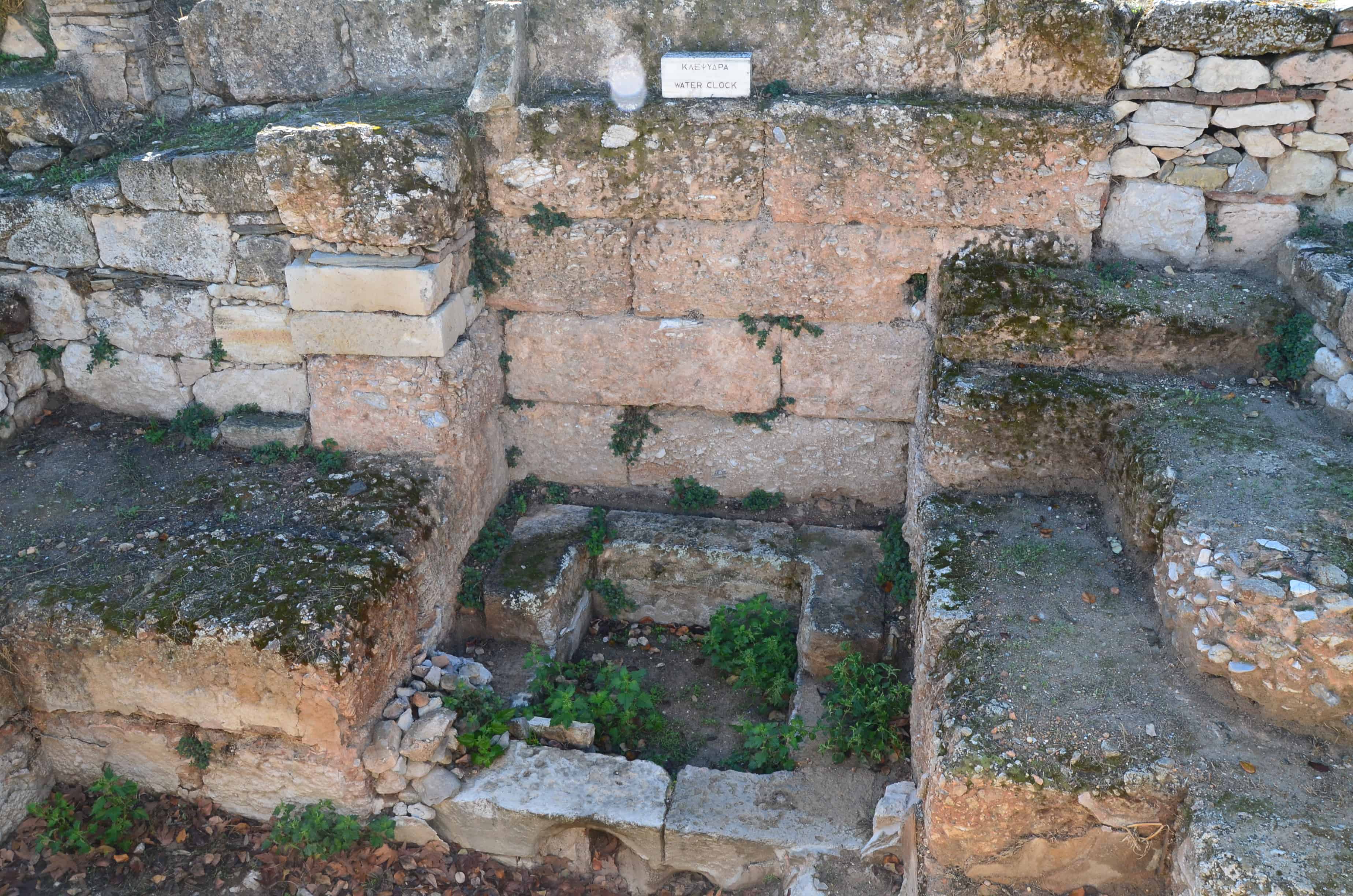 Water clock at the Agora in Athens, Greece