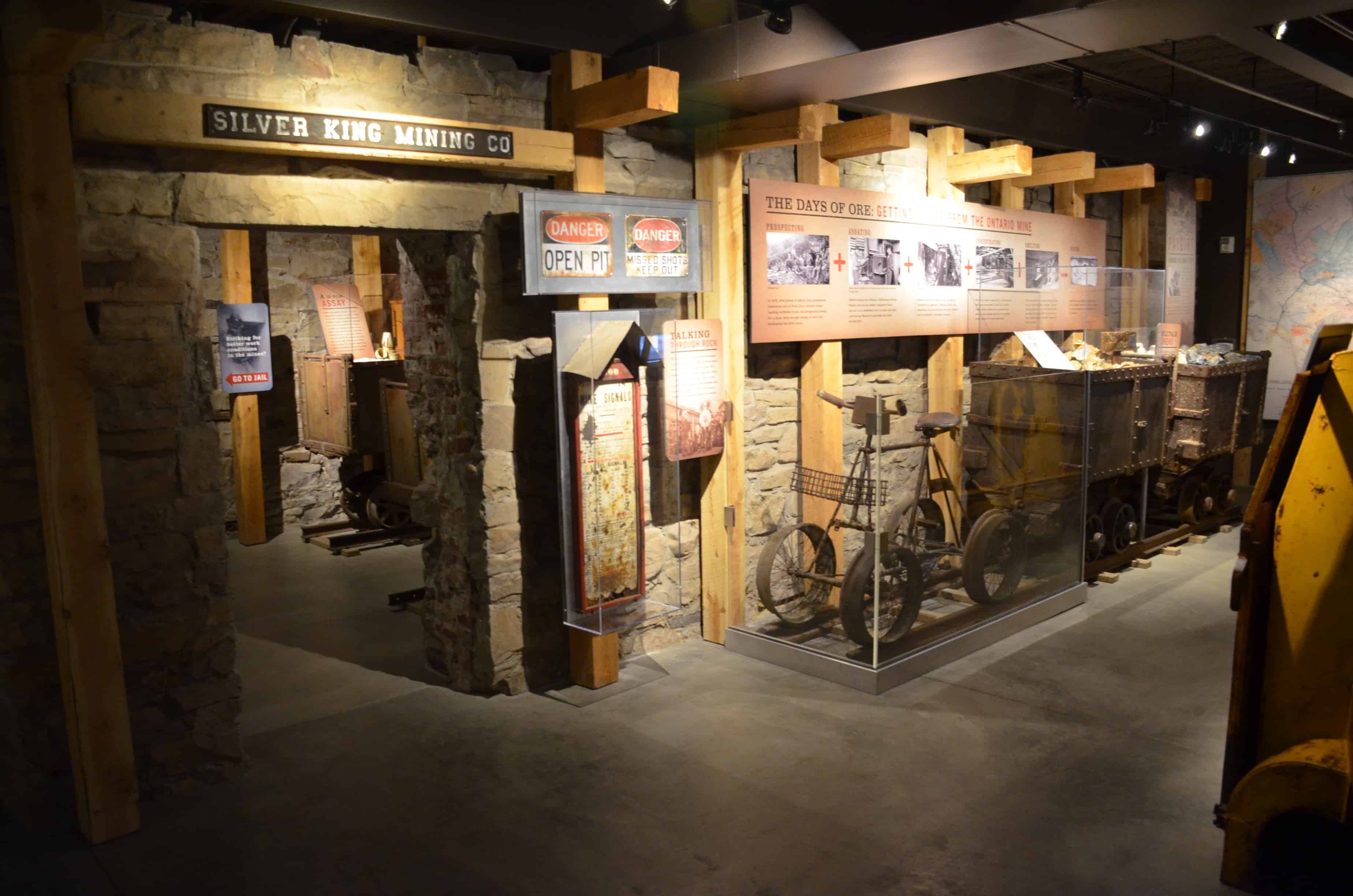 Mining exhibit at the Park City Museum in Park City, Utah