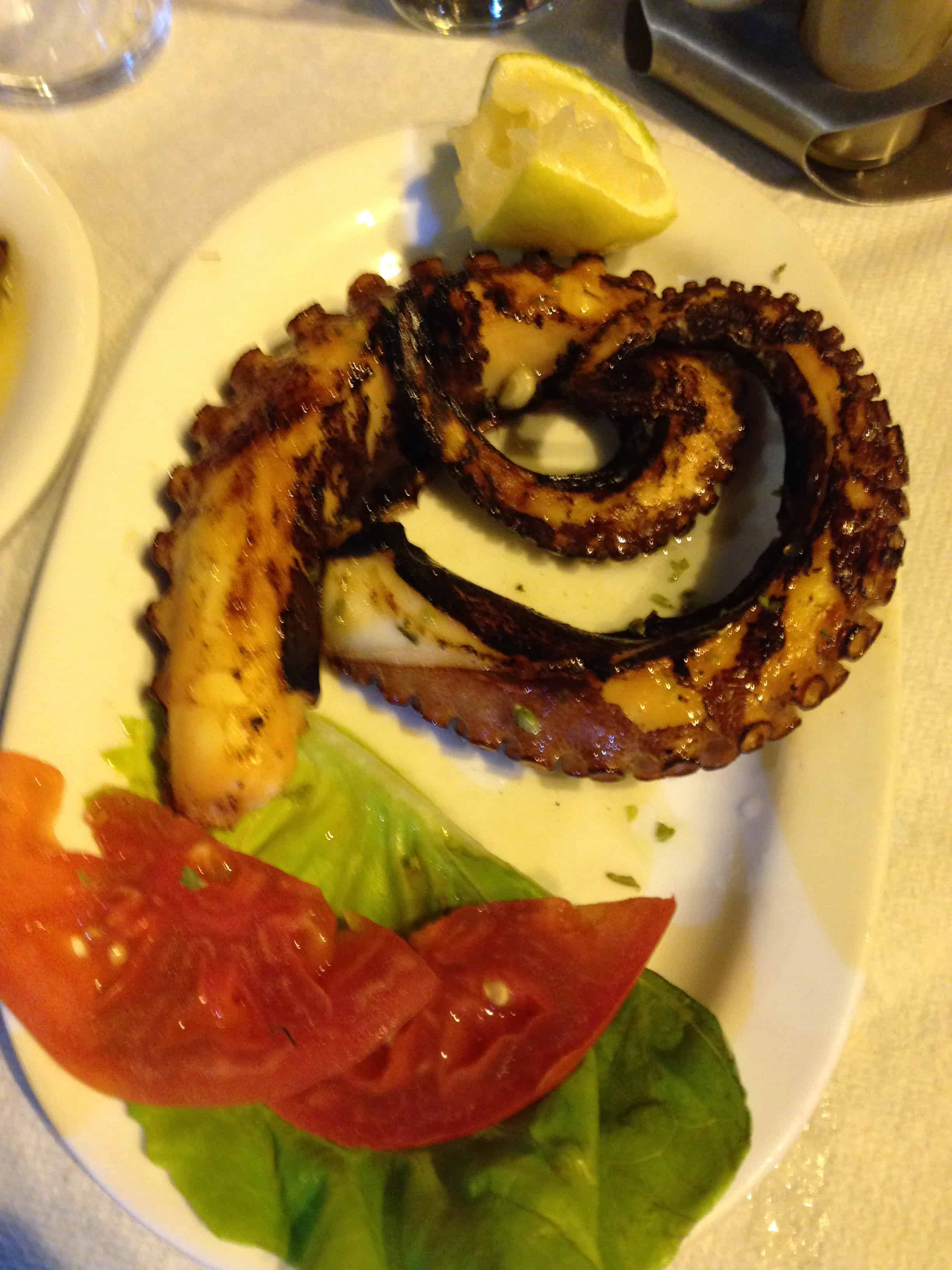 Octopus at To Tsikoudo in Chora, Chios, Greece