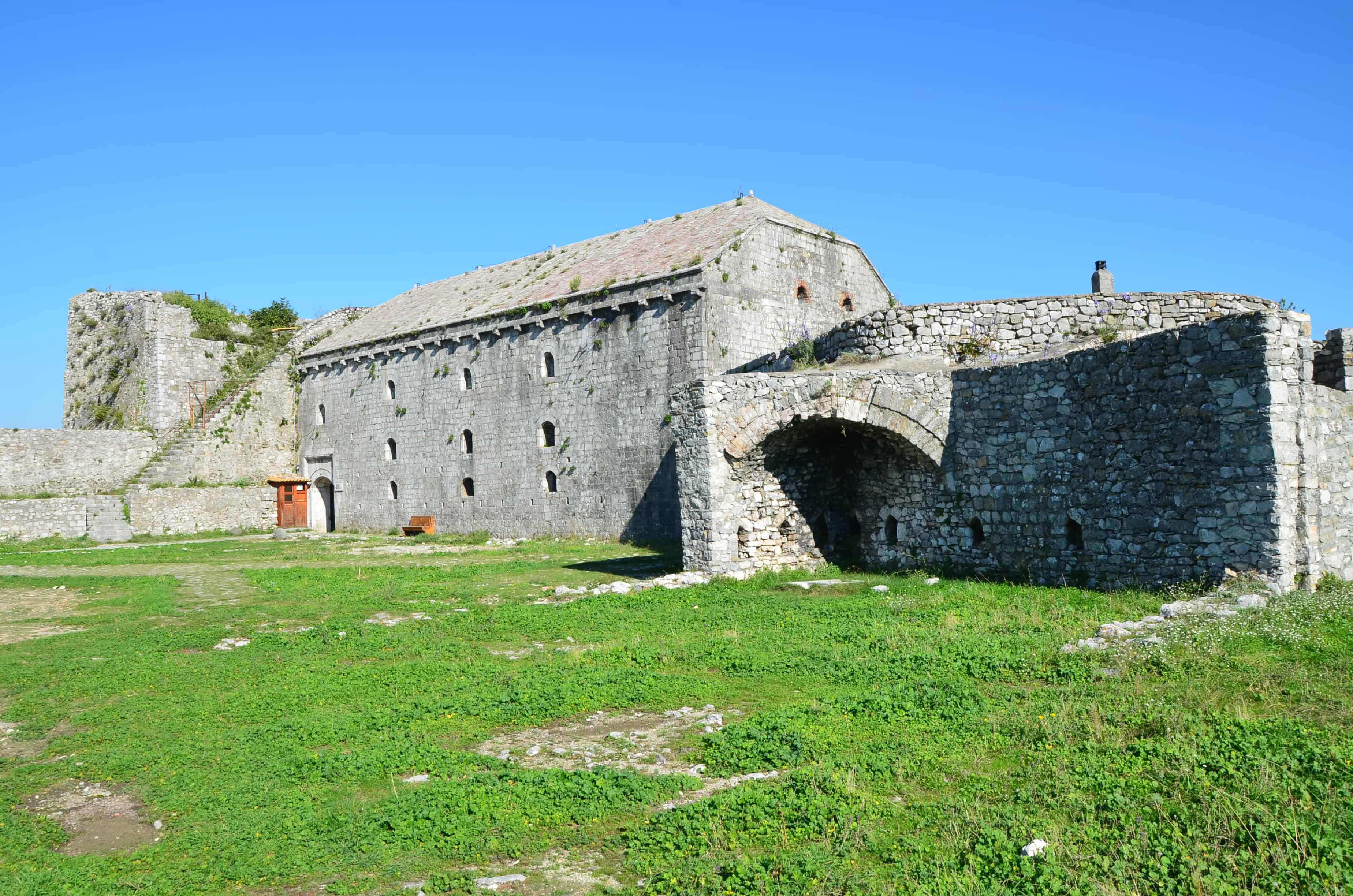 Venetian governor's house and Ottoman arsenal at Rozafa Castle in Shkodër, Albania