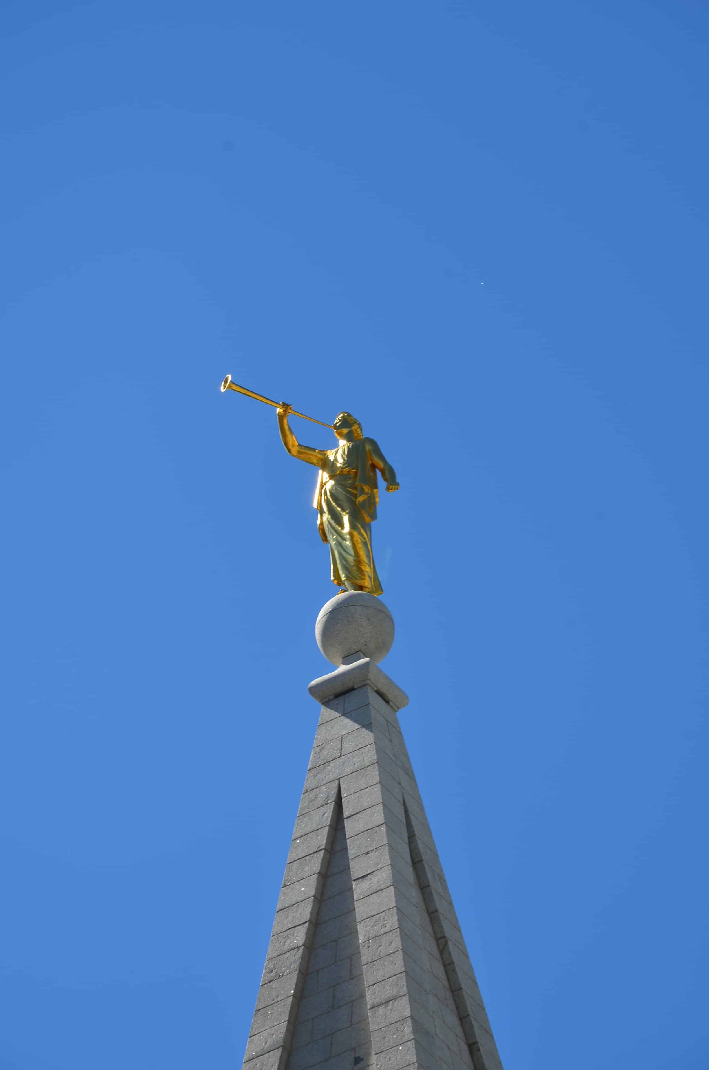 Angel Moroni atop Salt Lake Temple at Temple Square in Salt Lake City, Utah