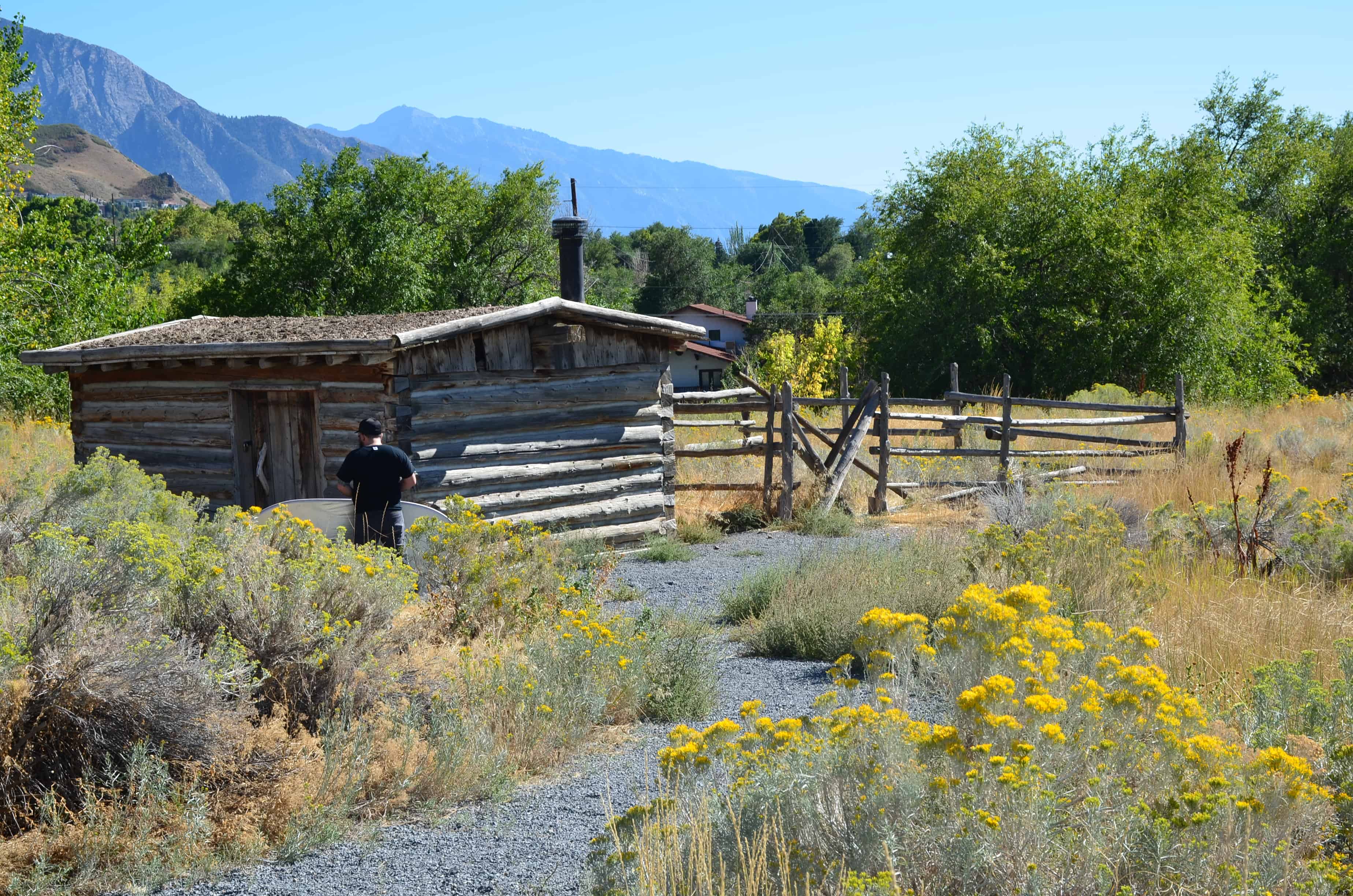 Replica Pony Express cabin in Salt Lake City, Utah