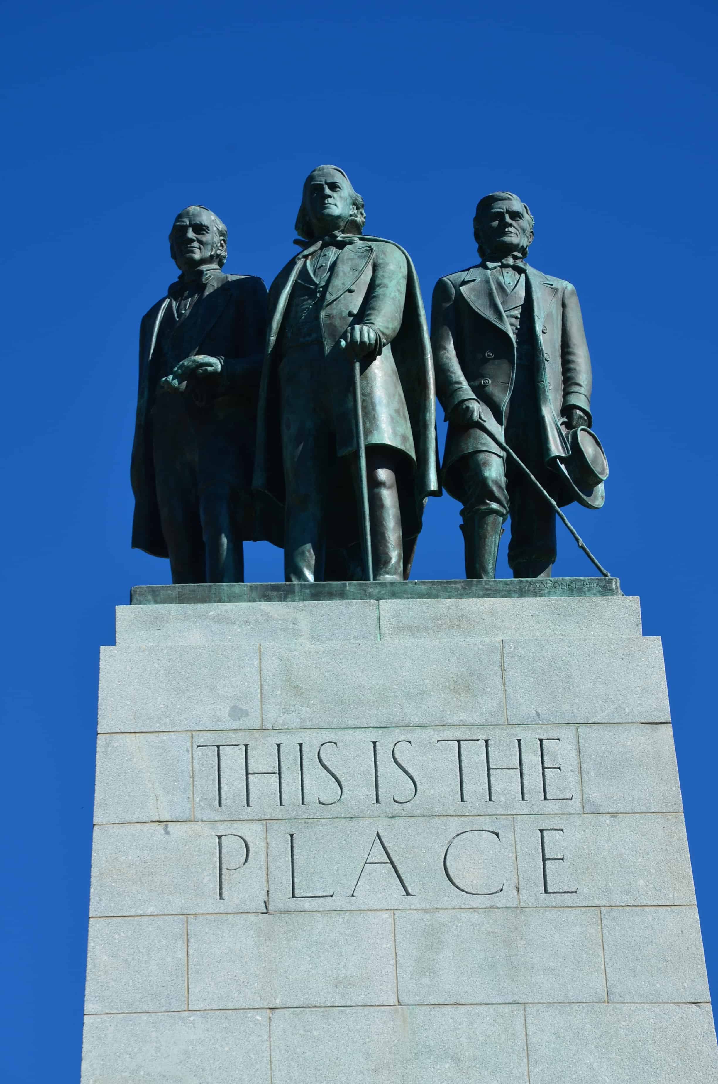 Brigham Young on the This Is the Place Monument in Salt Lake City, Utah