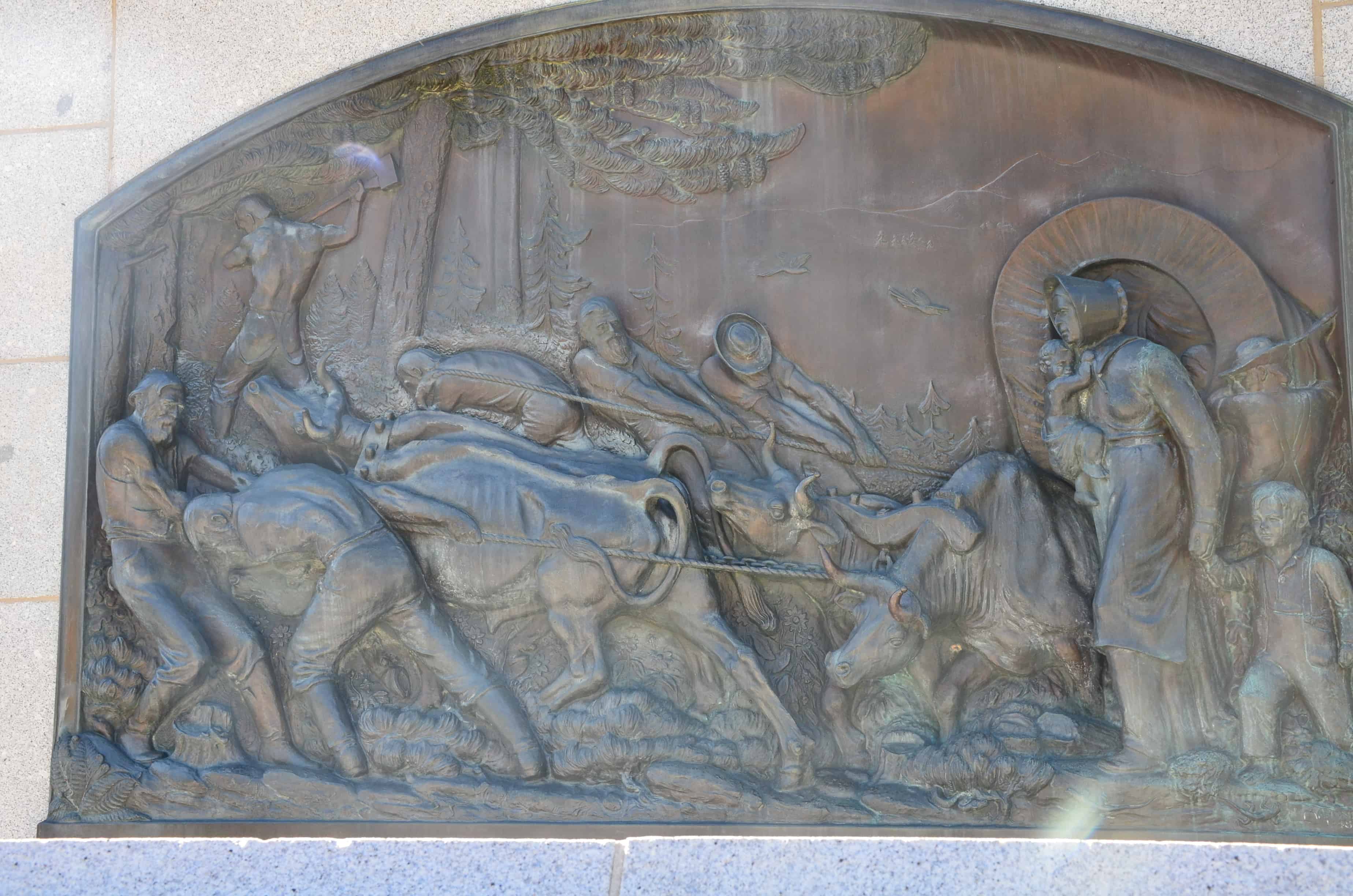 Donner Party on the This Is the Place Monument in Salt Lake City, Utah