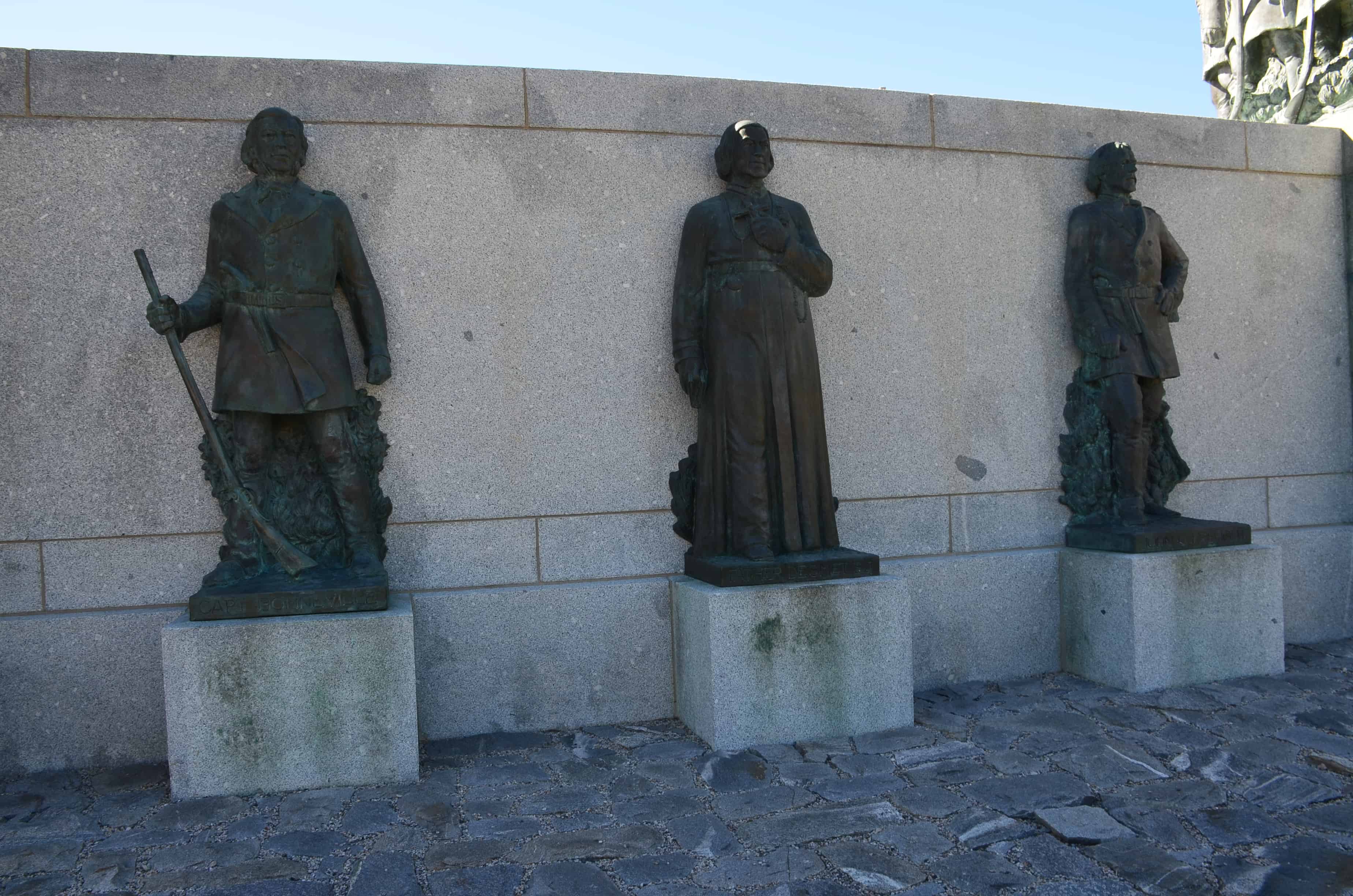 Figures on the east side on the This Is the Place Monument in Salt Lake City, Utah