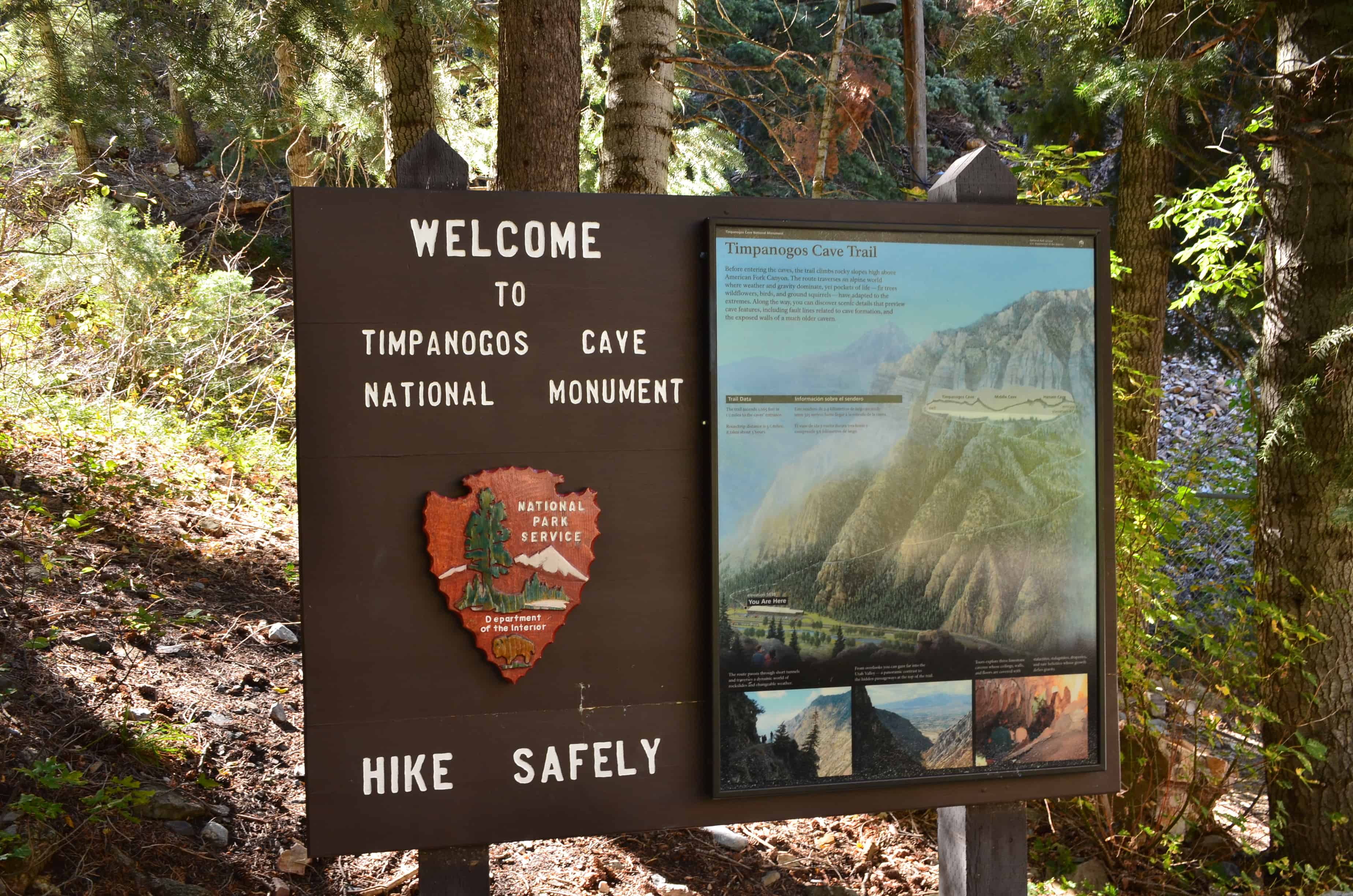 Trailhead at Timpanogos Cave National Monument, Utah