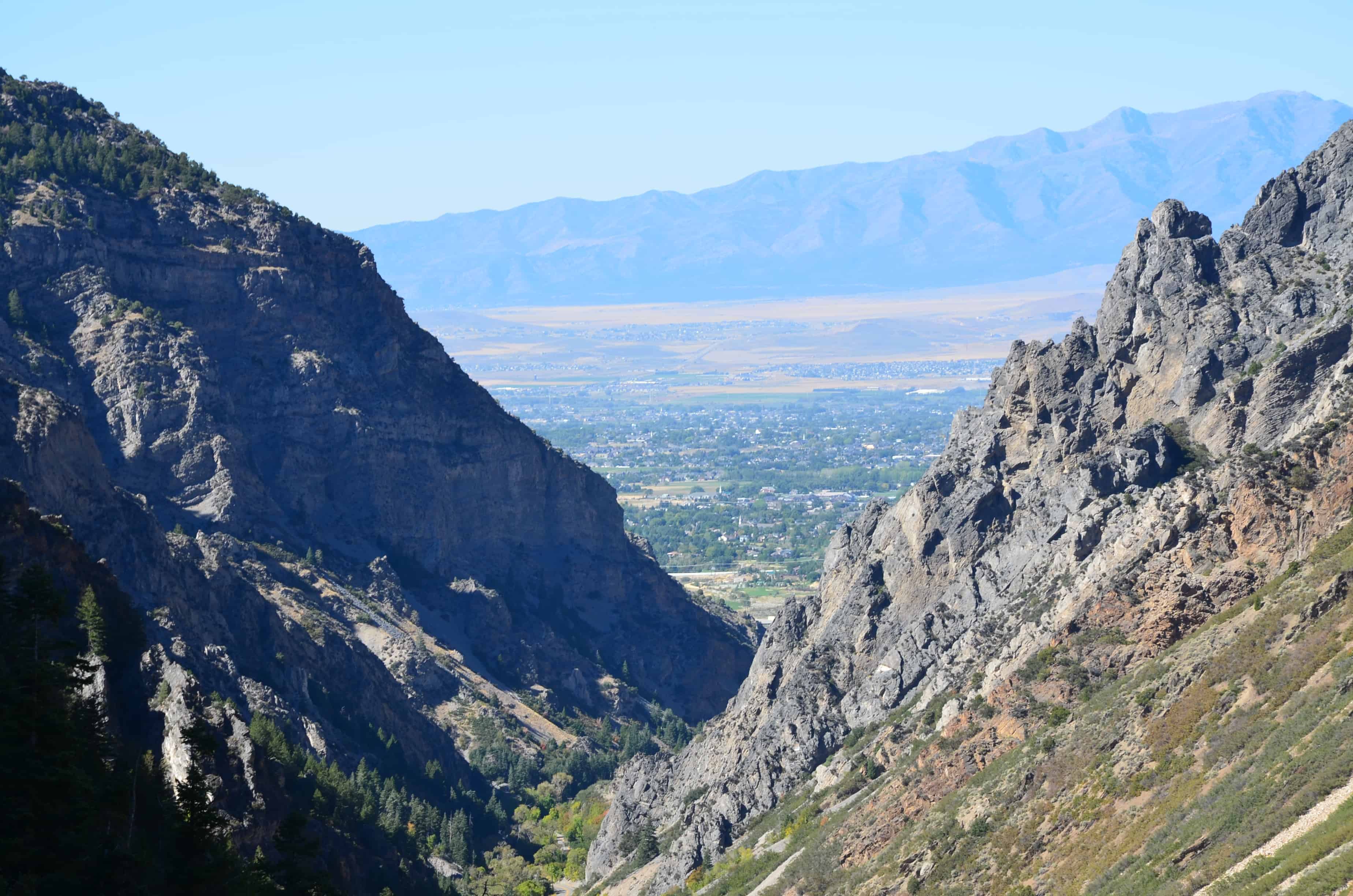 The view during the hike at Timpanogos Cave National Monument, Utah
