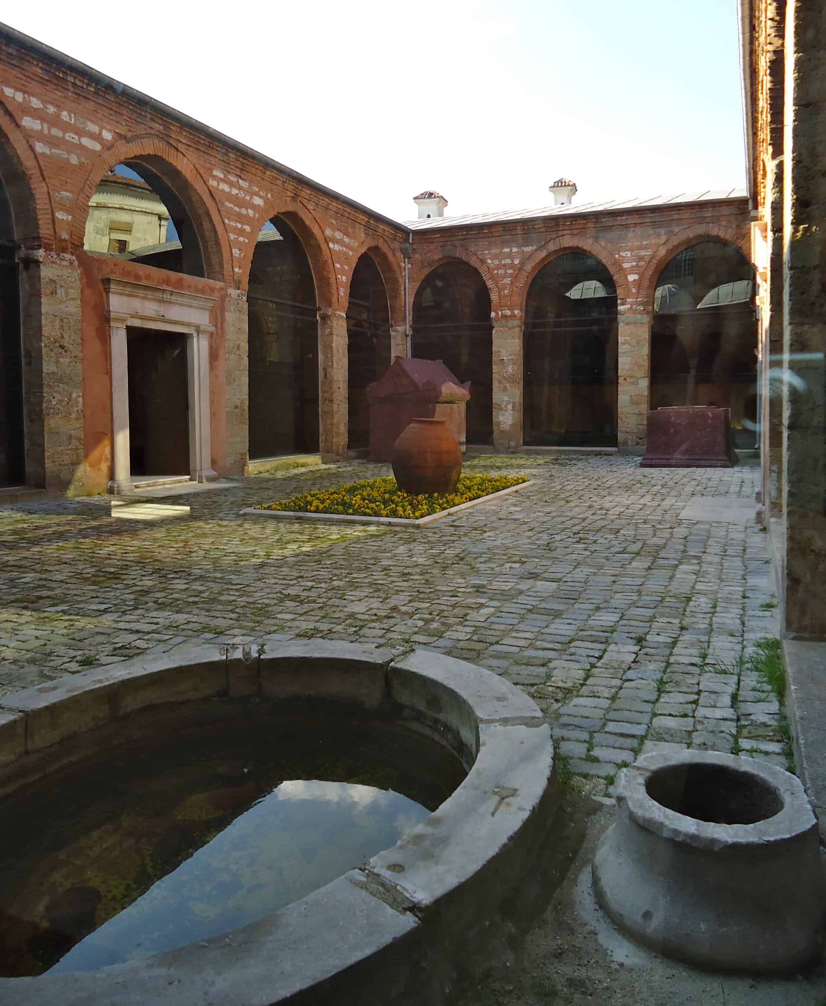 Atrium of Hagia Eirine in Istanbul, Turkey