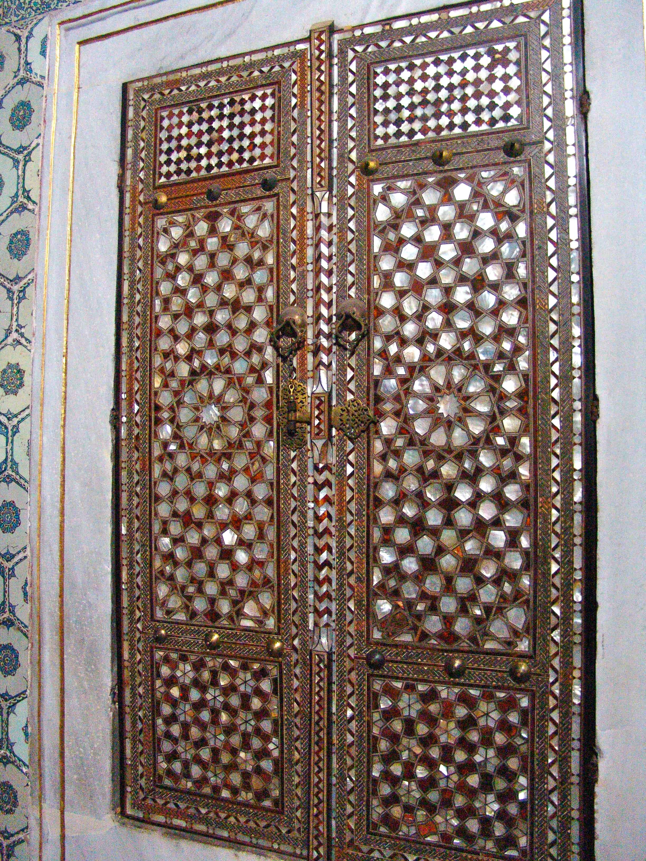 Cabinet with inlaid mother-of-pearl in the Apartments of the Queen Mother