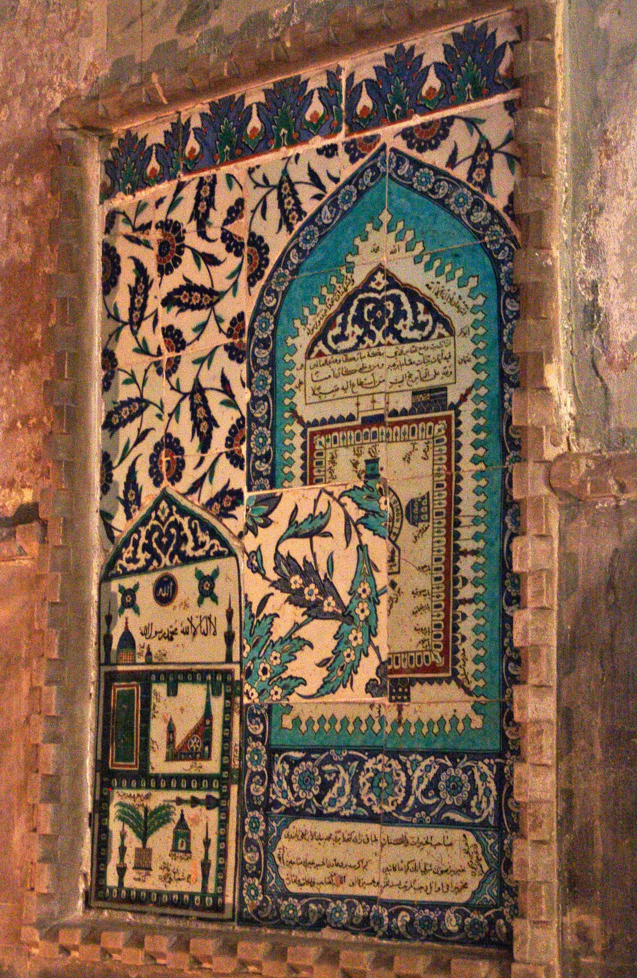 Tile panel at Hagia Sophia in Istanbul, Turkey