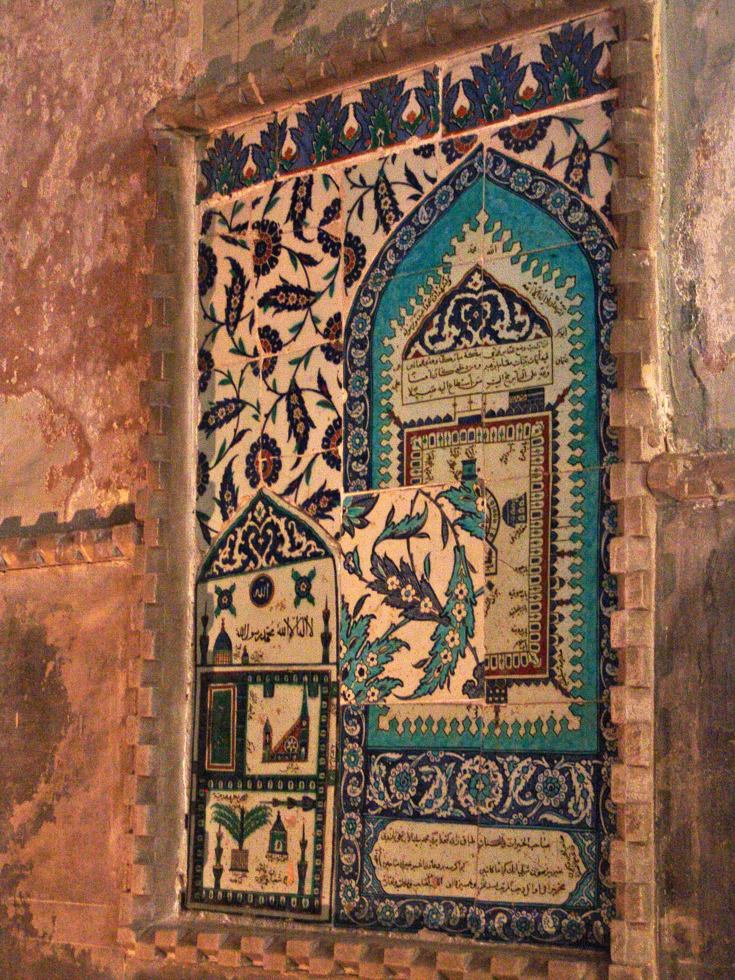 Tile panel at Hagia Sophia in Istanbul, Turkey