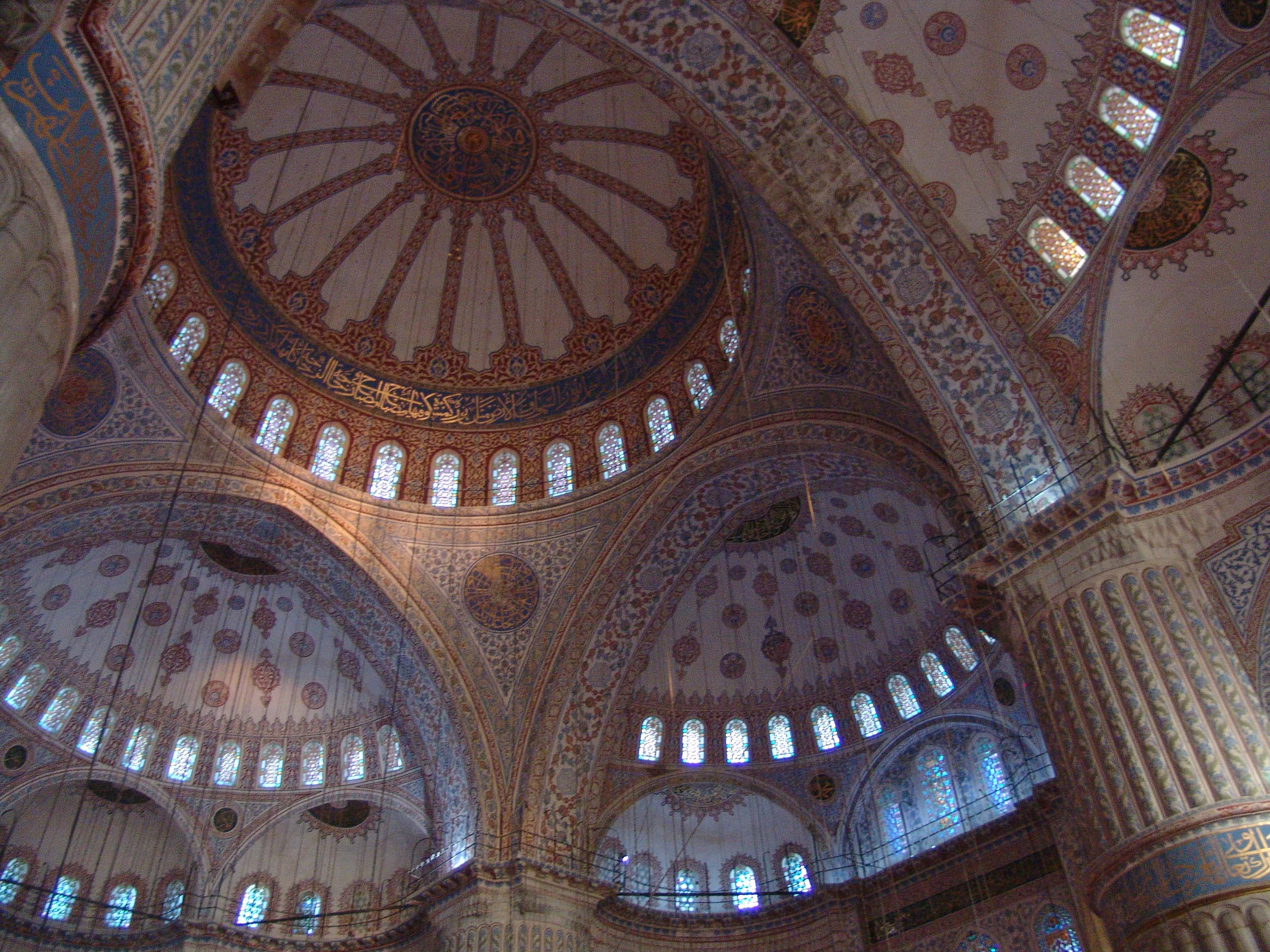 Domes of the Sultan Ahmet Camii (Blue Mosque) in Fatih, Istanbul, Turkey