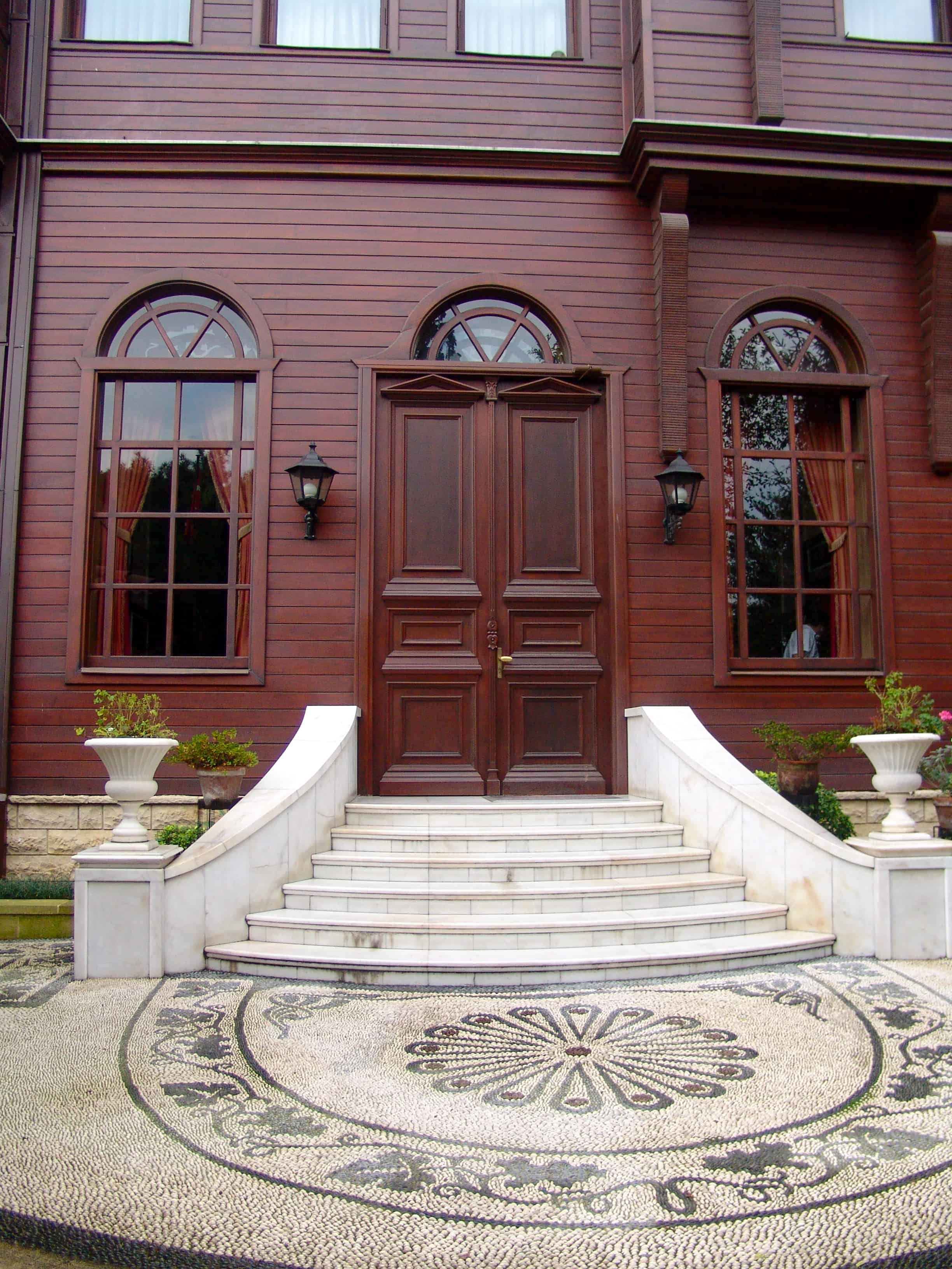 Main entrance to the New Patriarchal House at the Ecumenical Patriarchate of Constantinople in Fener, Istanbul, Turkey