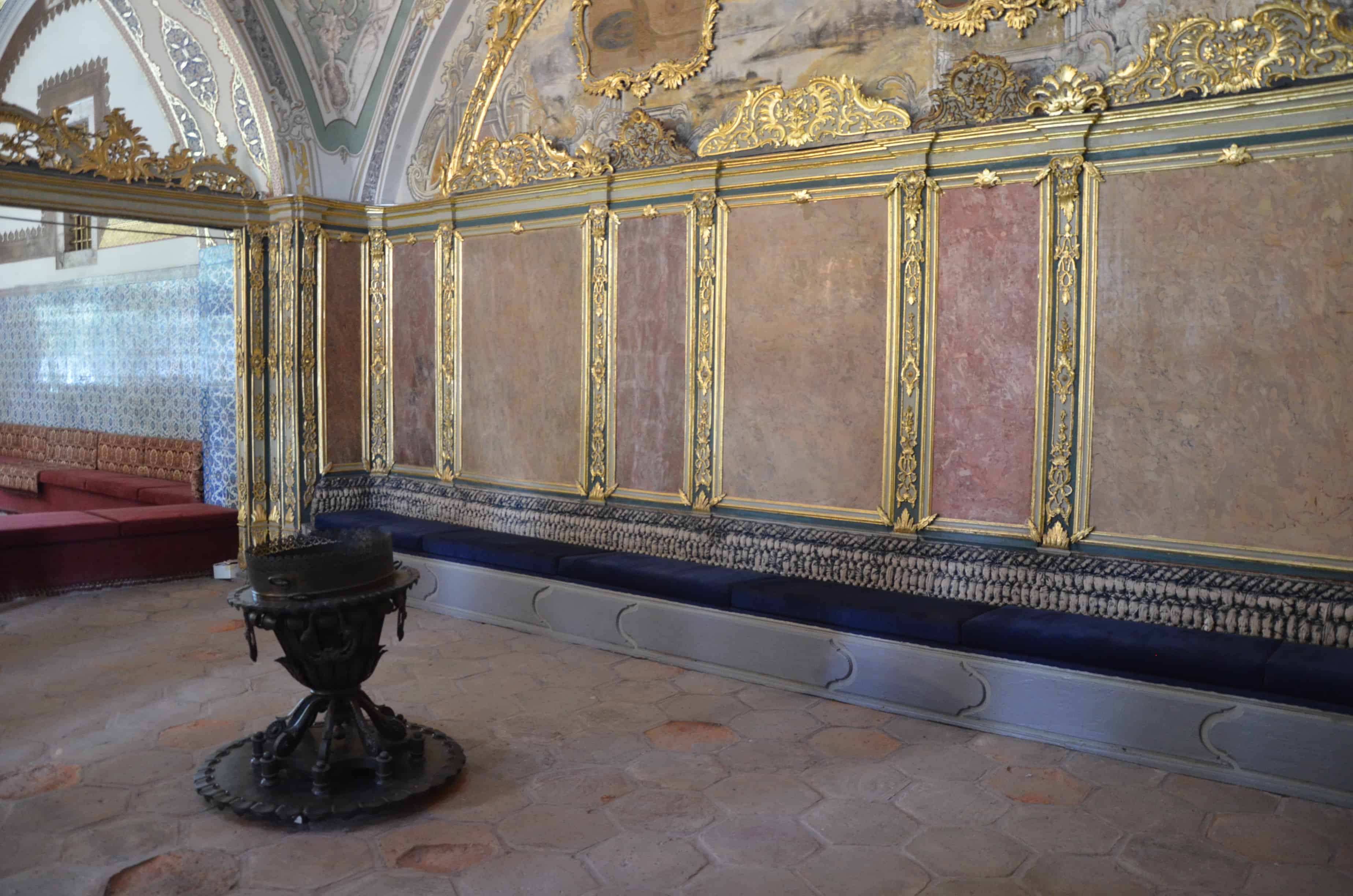 Second chamber at the Imperial Council at Topkapi Palace in Istanbul, Turkey