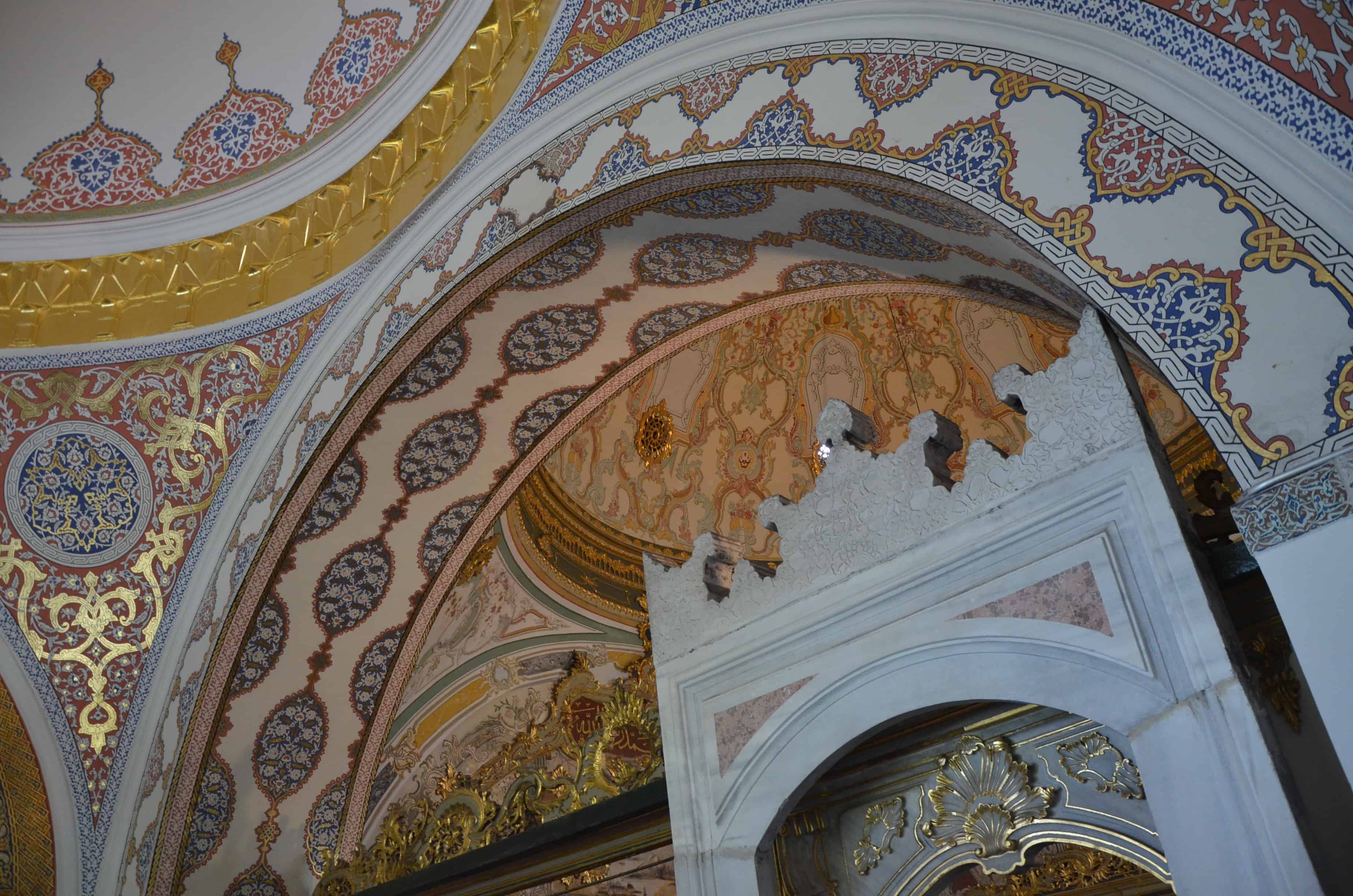 Decorations in the Council Hall at the Imperial Council at Topkapi Palace in Istanbul, Turkey