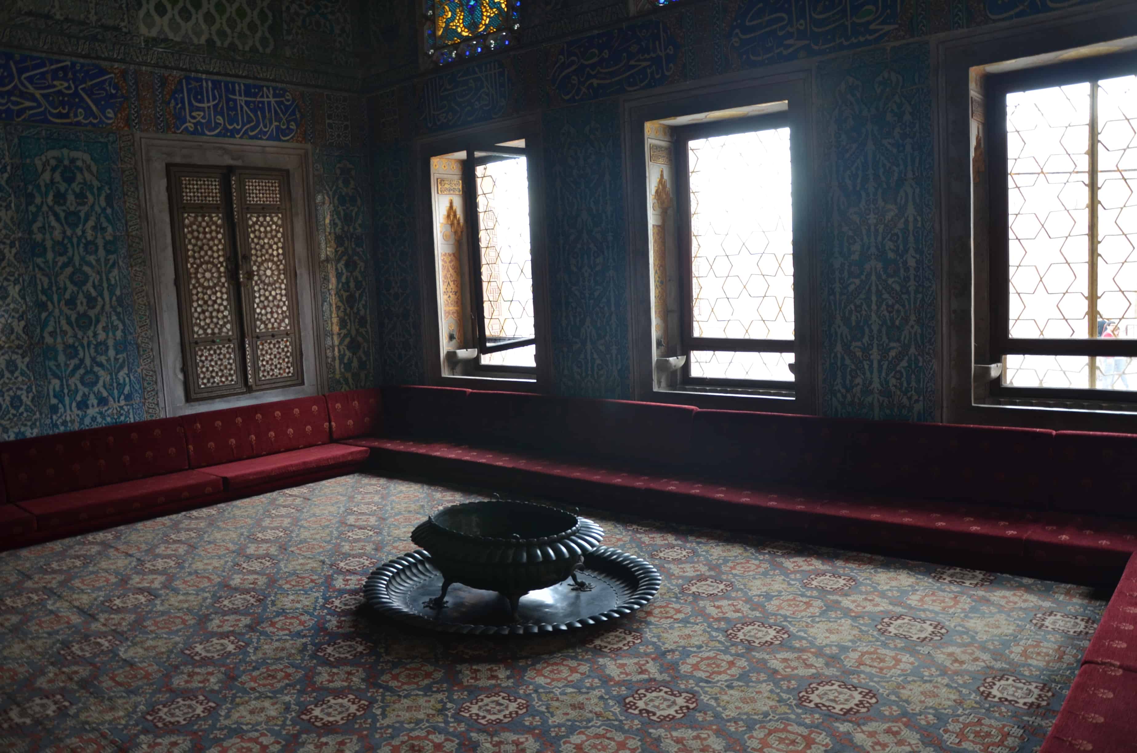 Domed room of the Twin Kiosk in the Imperial Harem at Topkapi Palace in Istanbul, Turkey
