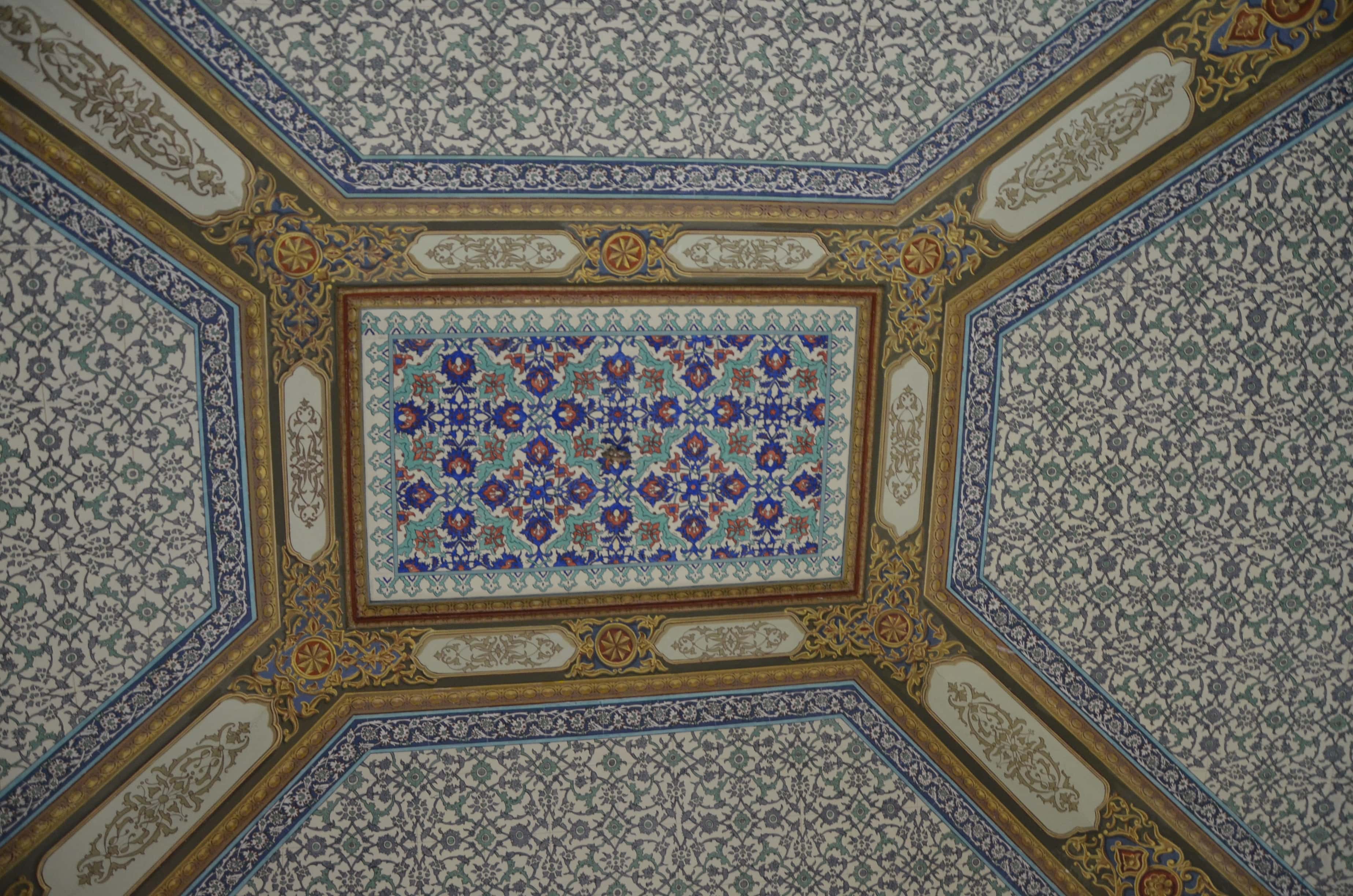 Ceiling of the Circumcision Room at Topkapi Palace in Istanbul, Turkey