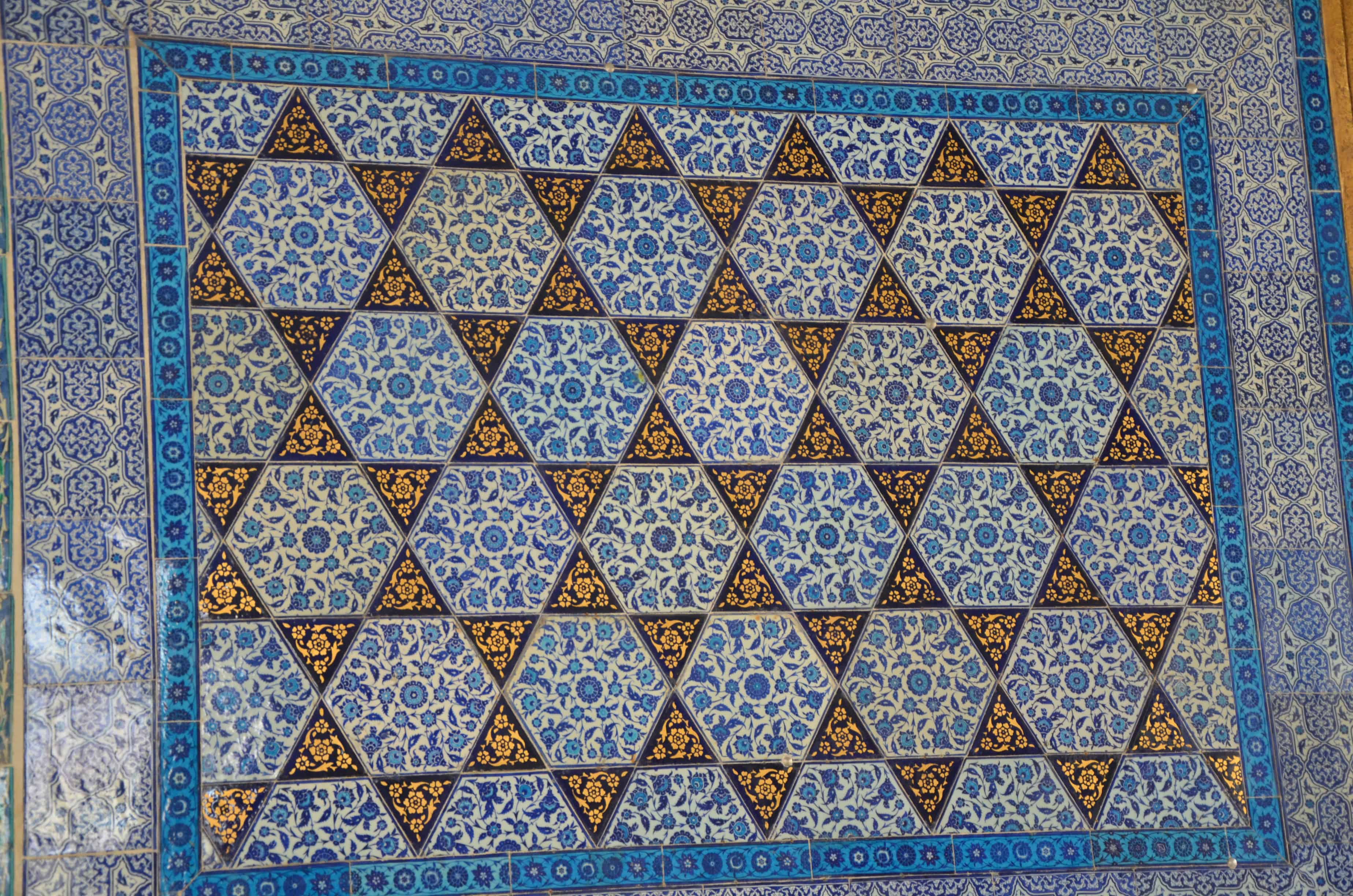Exterior tiles of the Circumcision Room at Topkapi Palace in Istanbul, Turkey