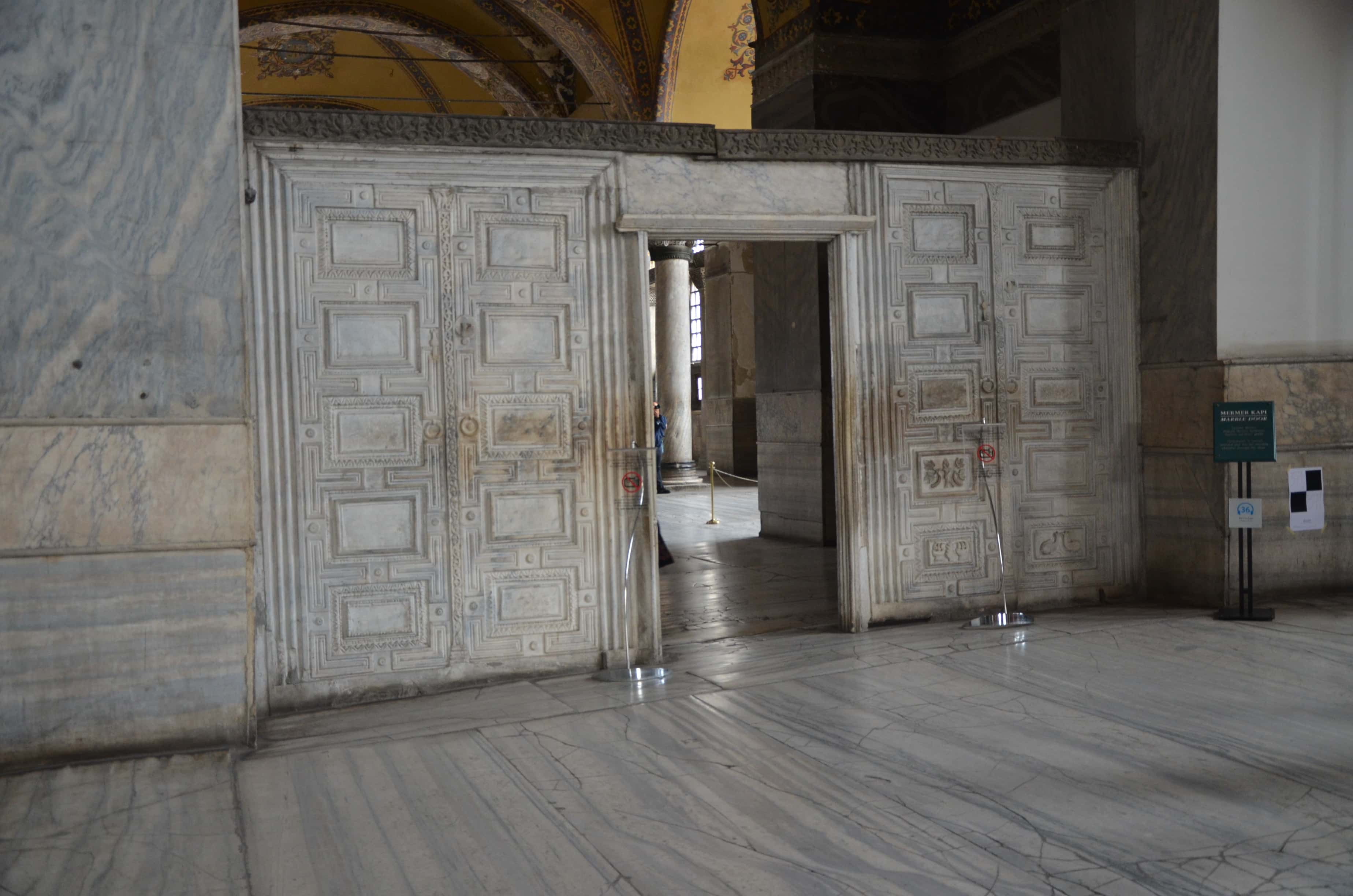 Door to the Holy and Sacred Synod at Hagia Sophia in Istanbul, Turkey