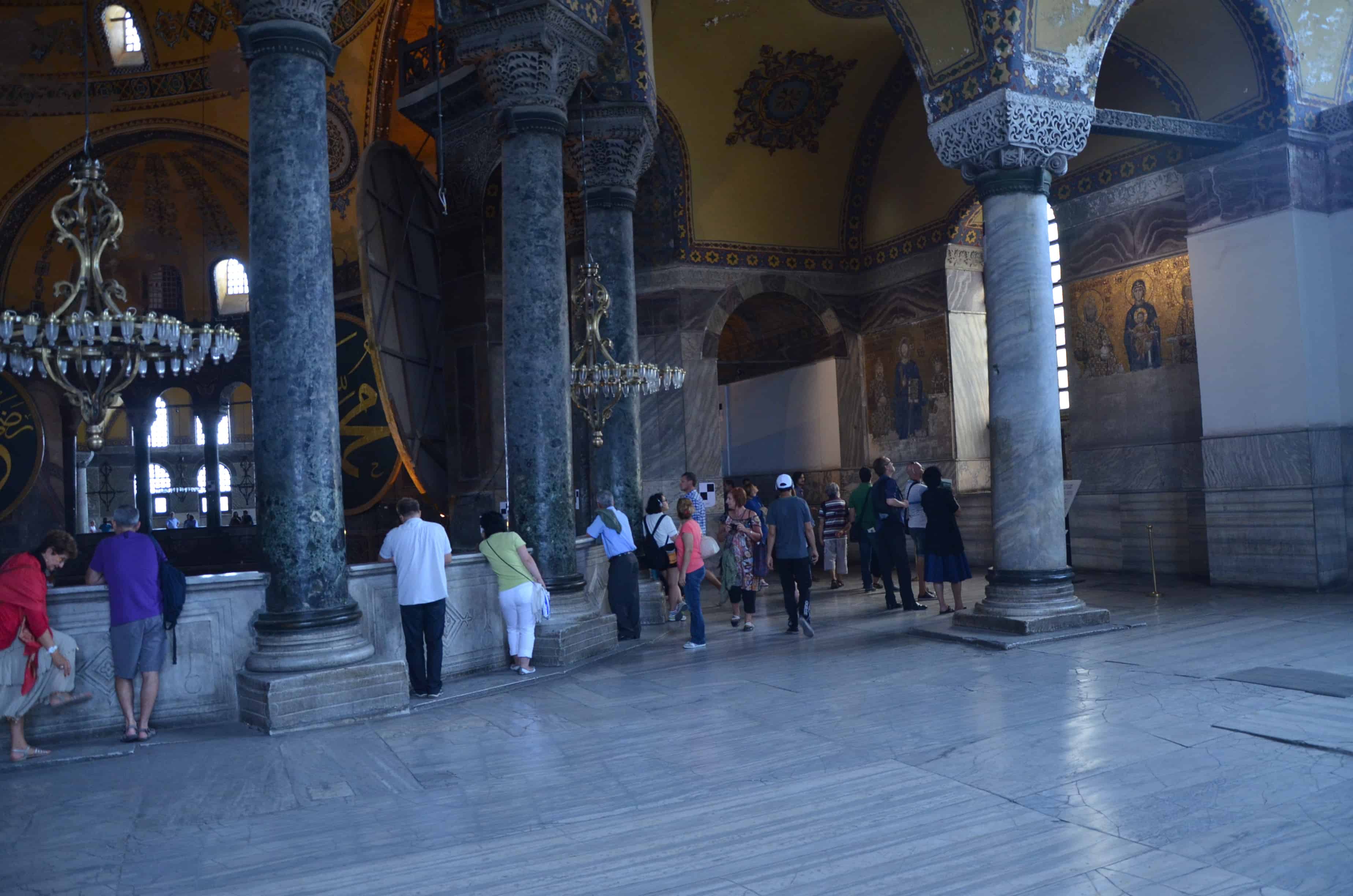 Upper gallery at Hagia Sophia in Istanbul, Turkey