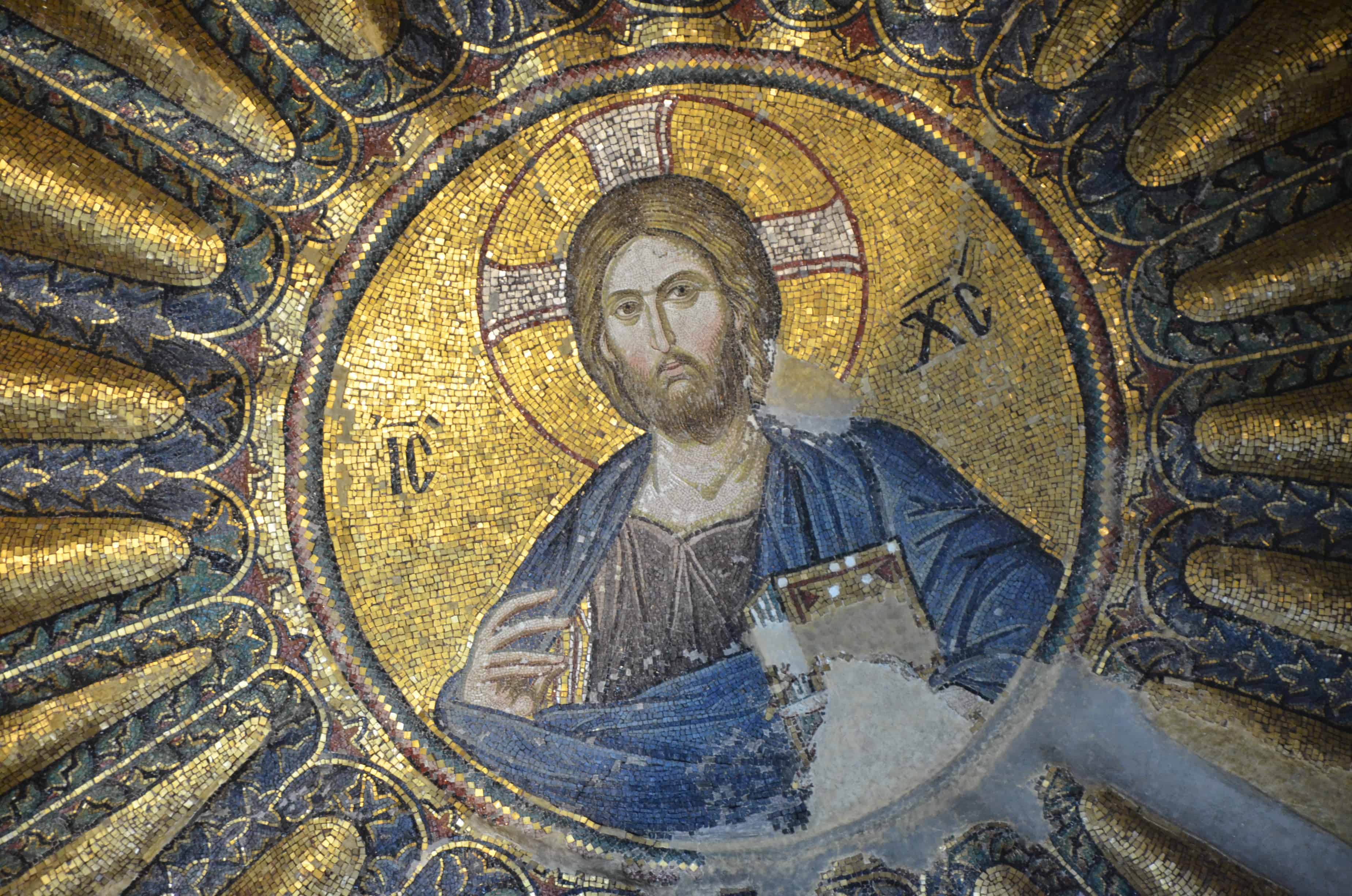 Christ Pantocrator in the inner narthex at Chora Church / Kariye Müzesi in Edirnekapı, Istanbul, Turkey