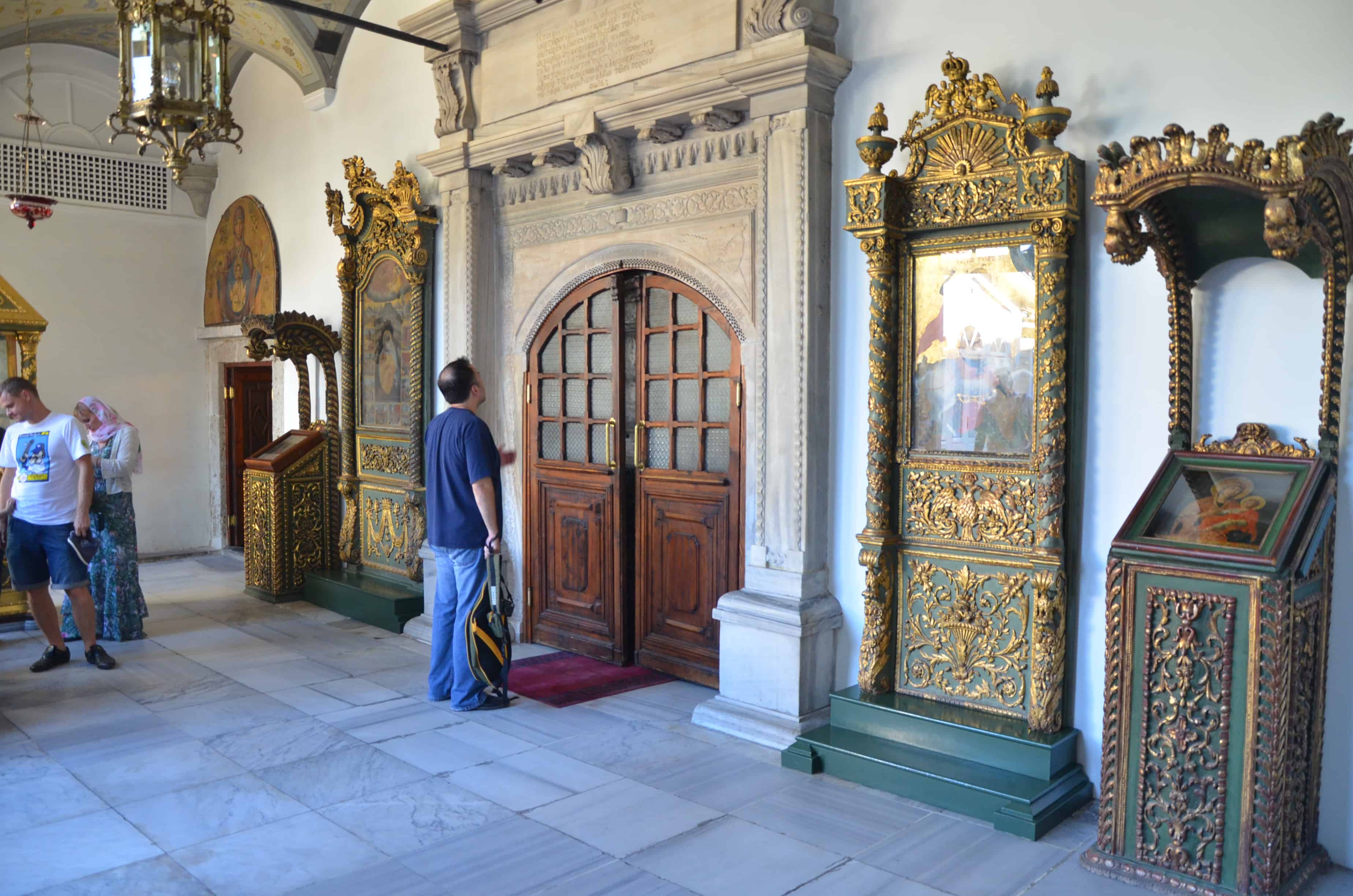 Narthex of the Church of St. George at the Ecumenical Patriarchate of Constantinople in Fener, Istanbul, Turkey