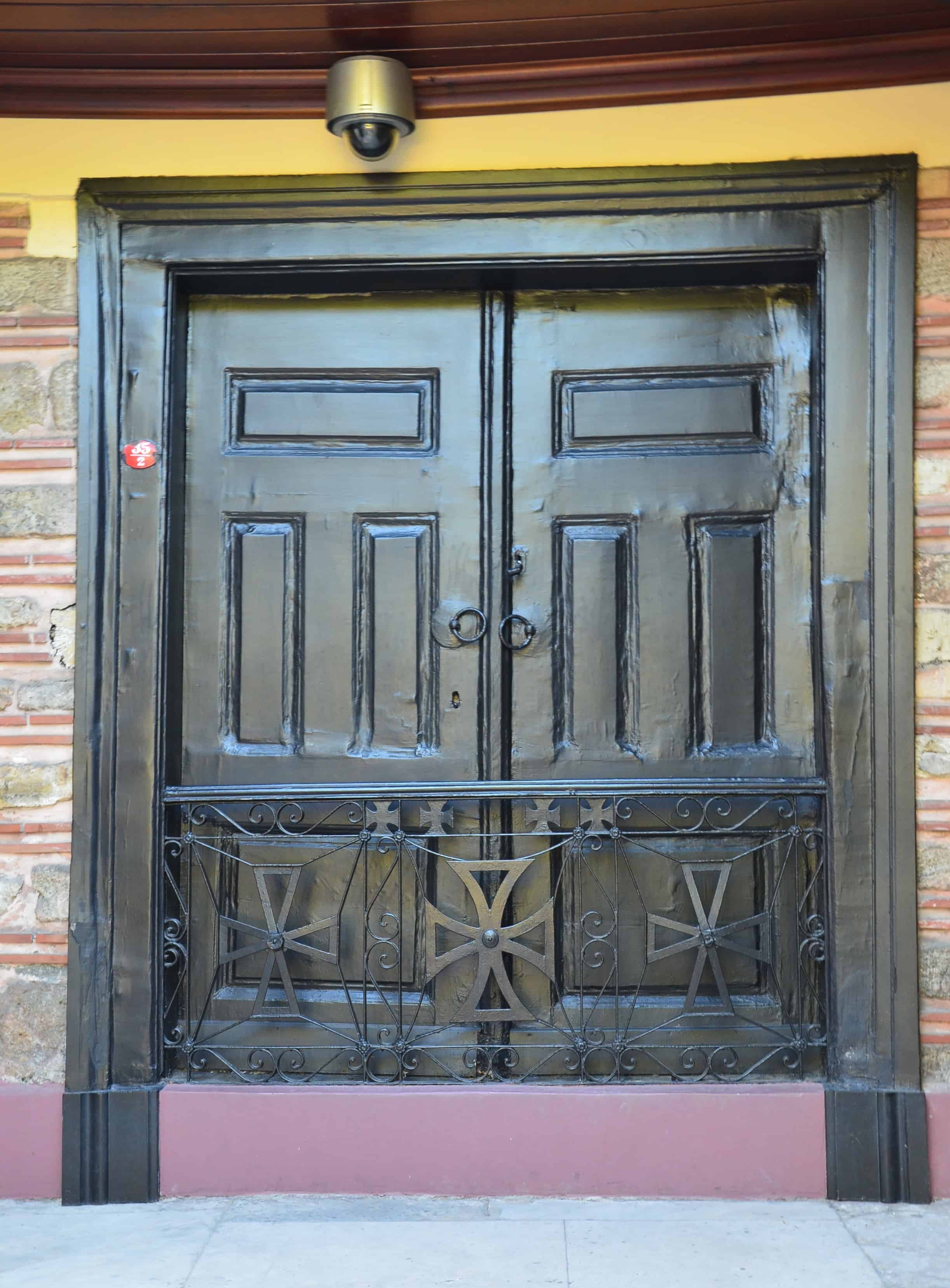 Gate of Patriarch Gregory V from the street at the Ecumenical Patriarchate of Constantinople in Fener, Istanbul, Turkey