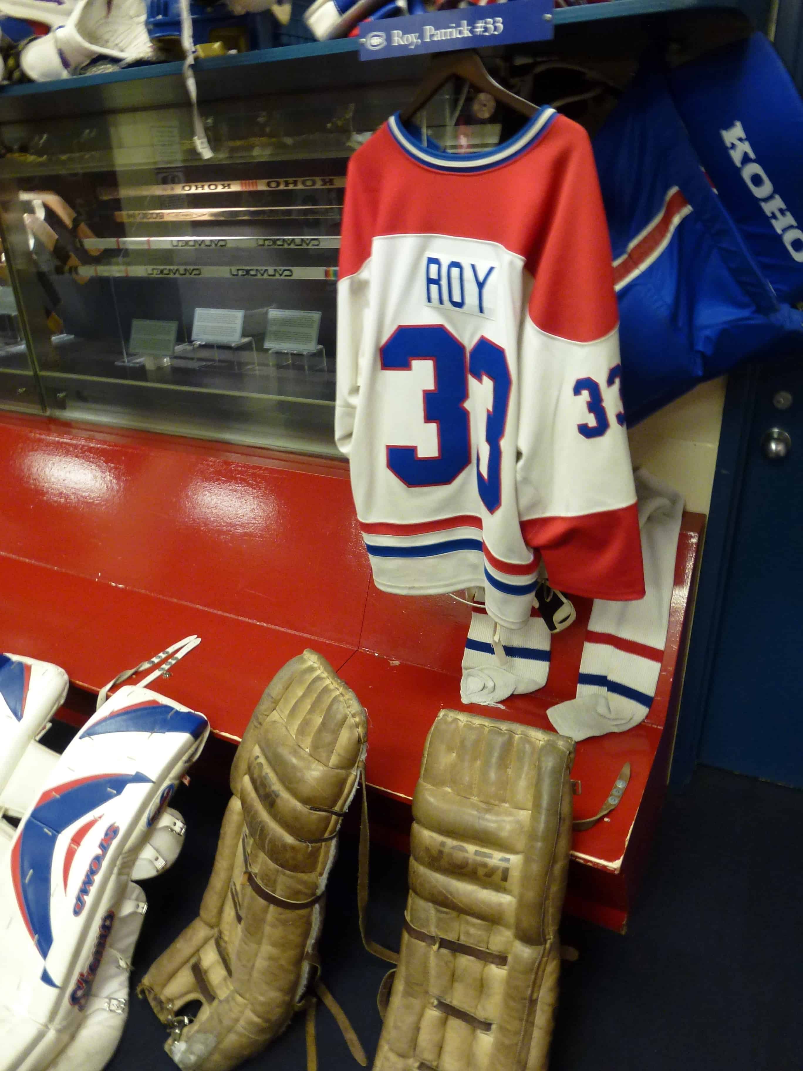 Montréal Canadiens dressing room at the Hockey Hall of Fame in Toronto, Ontario, Canada