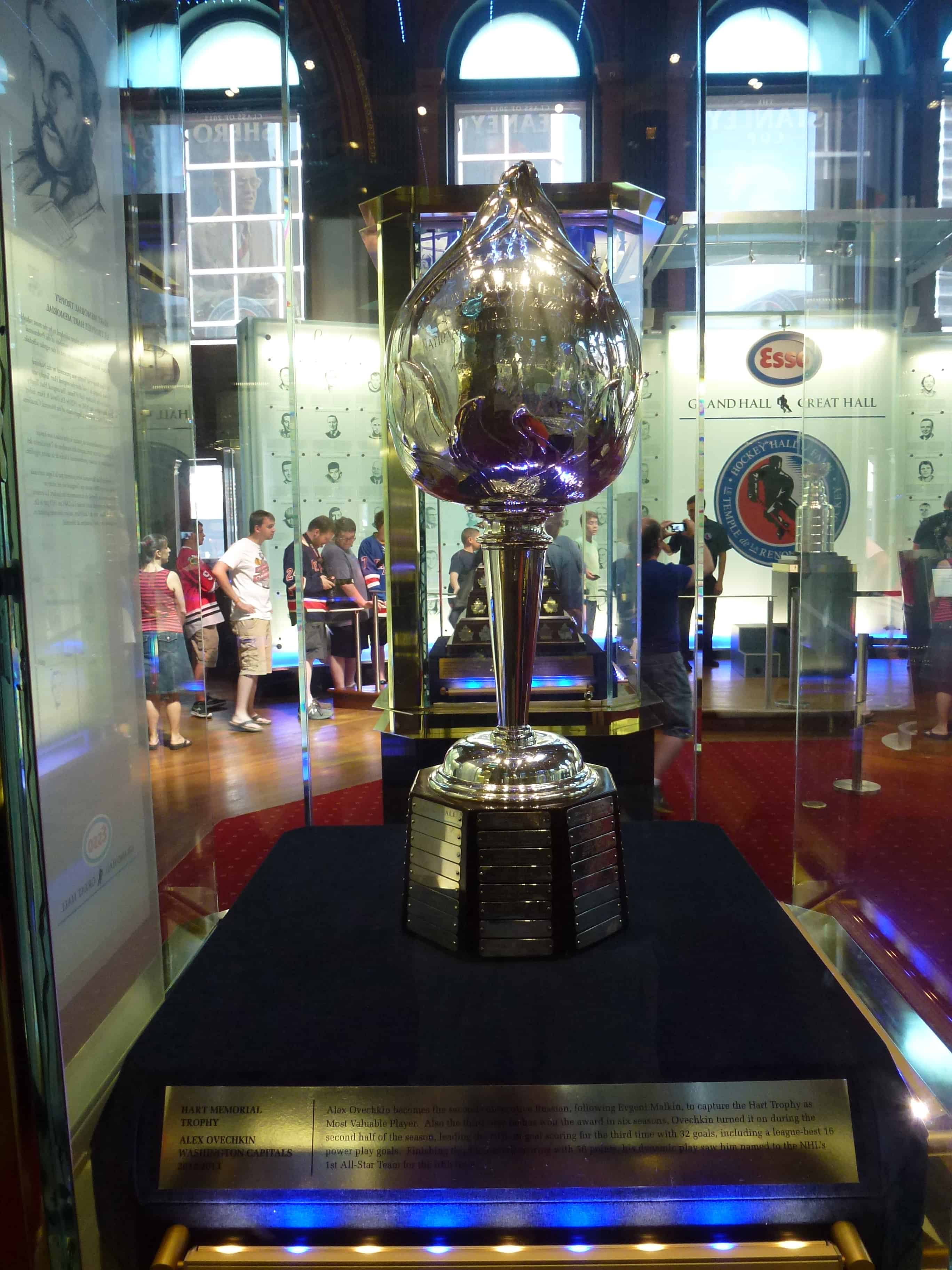 Hart Trophy at the Hockey Hall of Fame in Toronto, Ontario, Canada