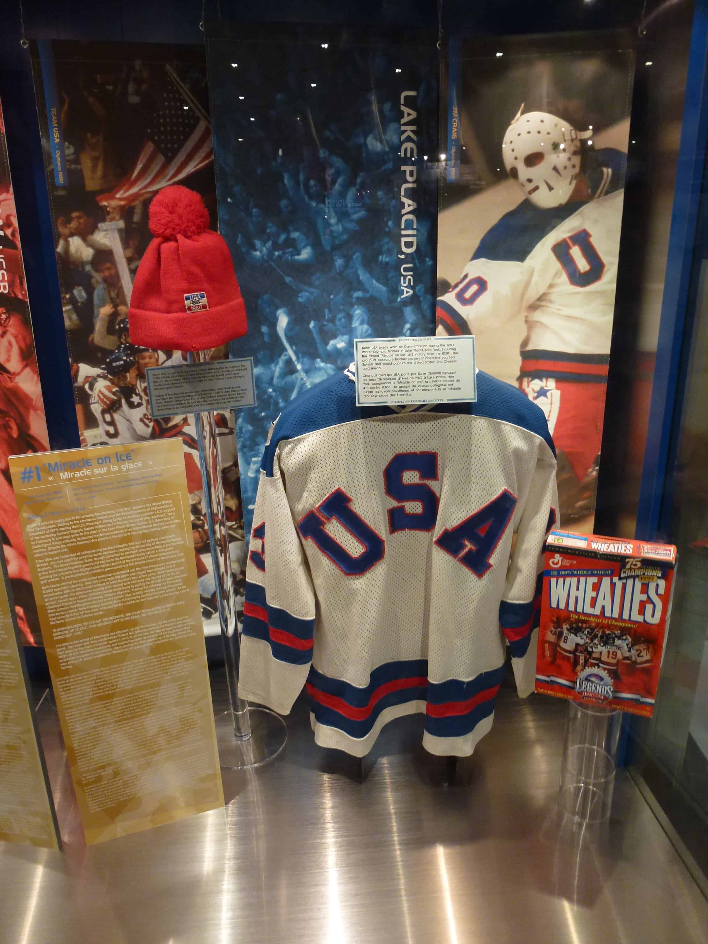 1980 Miracle on Ice at the Hockey Hall of Fame in Toronto, Ontario, Canada