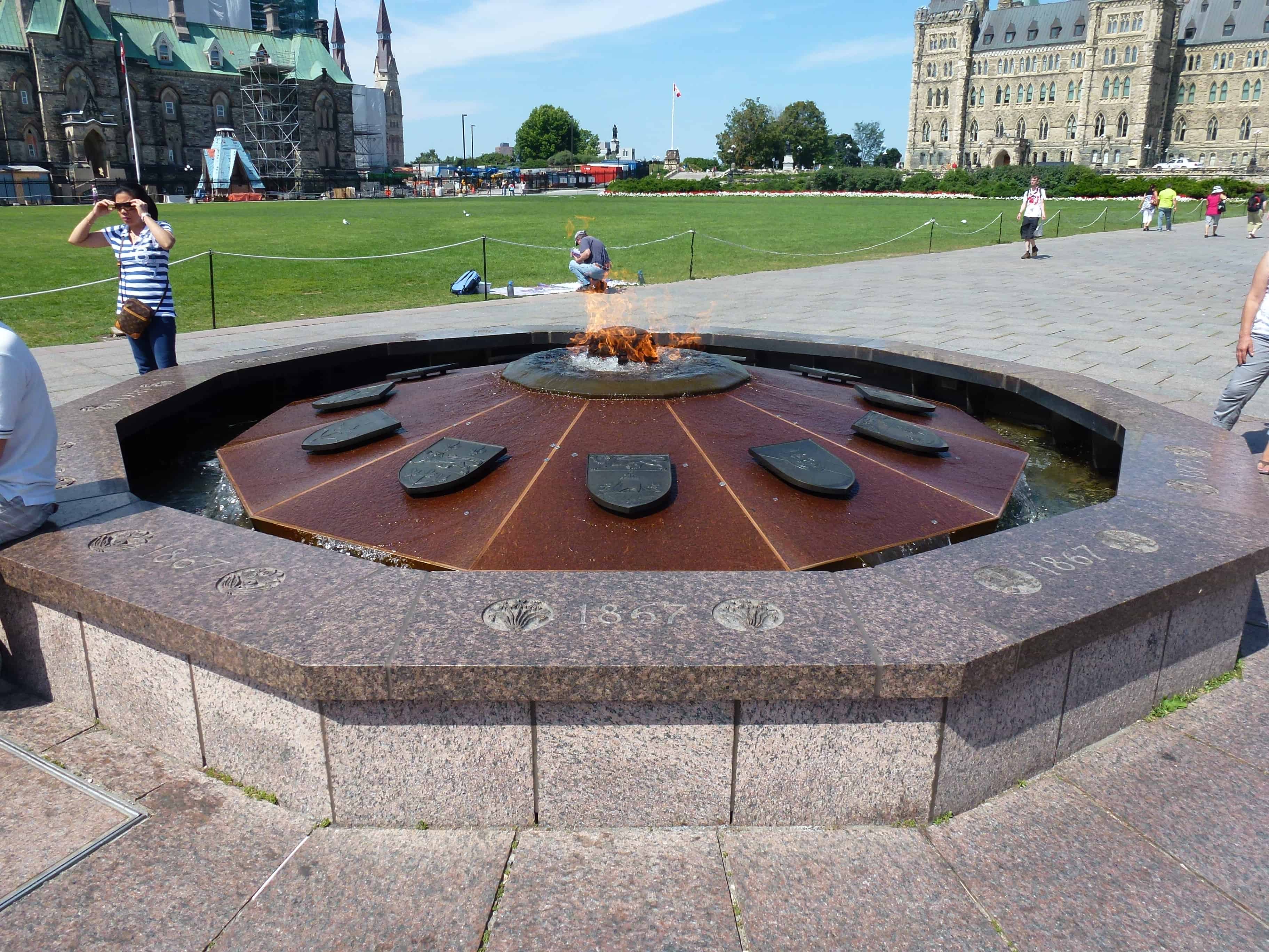 Centennial Flame at Parliament Hill in Ottawa, Ontario, Canada