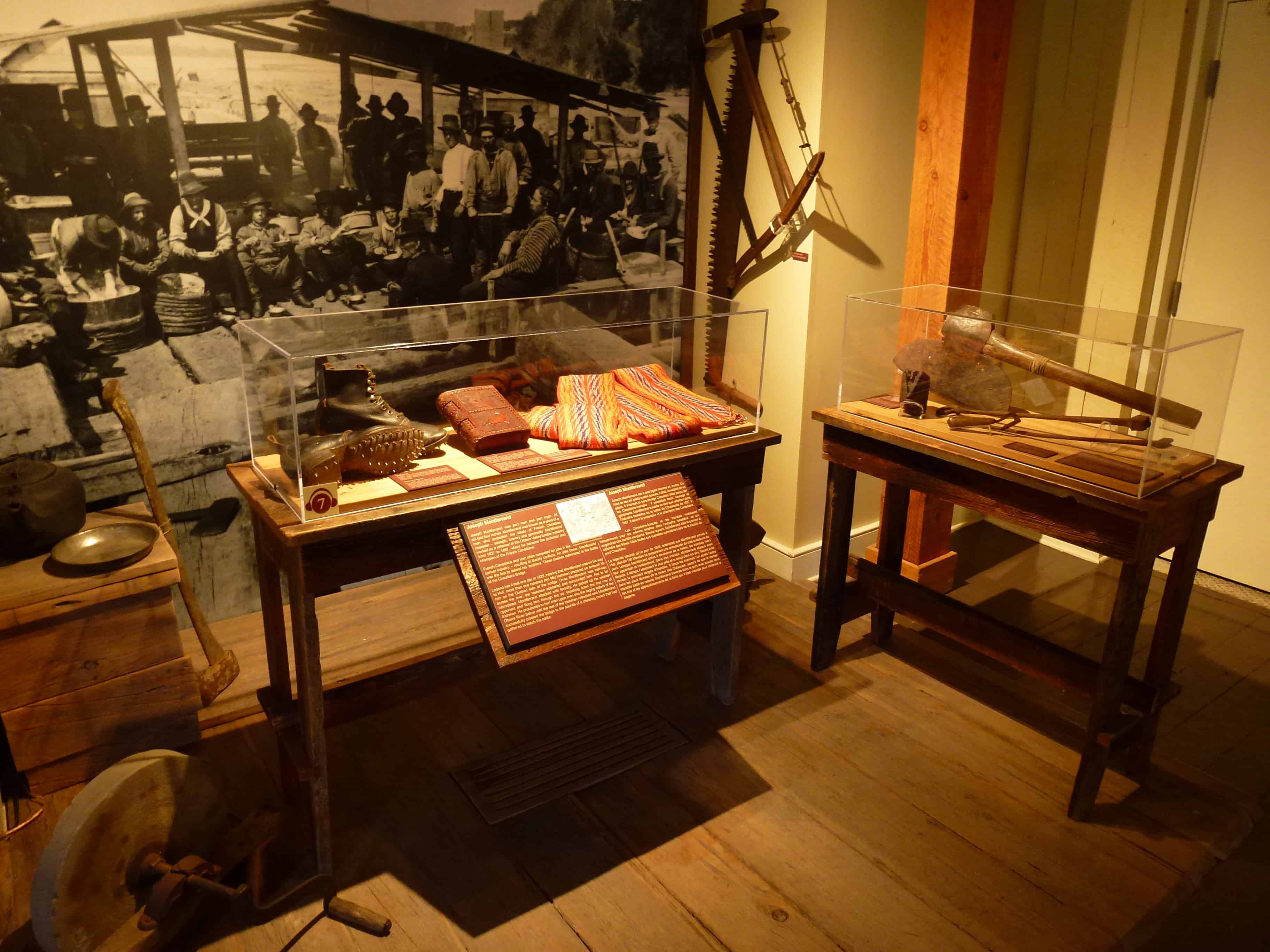 An exhibit in the Bytown Museum