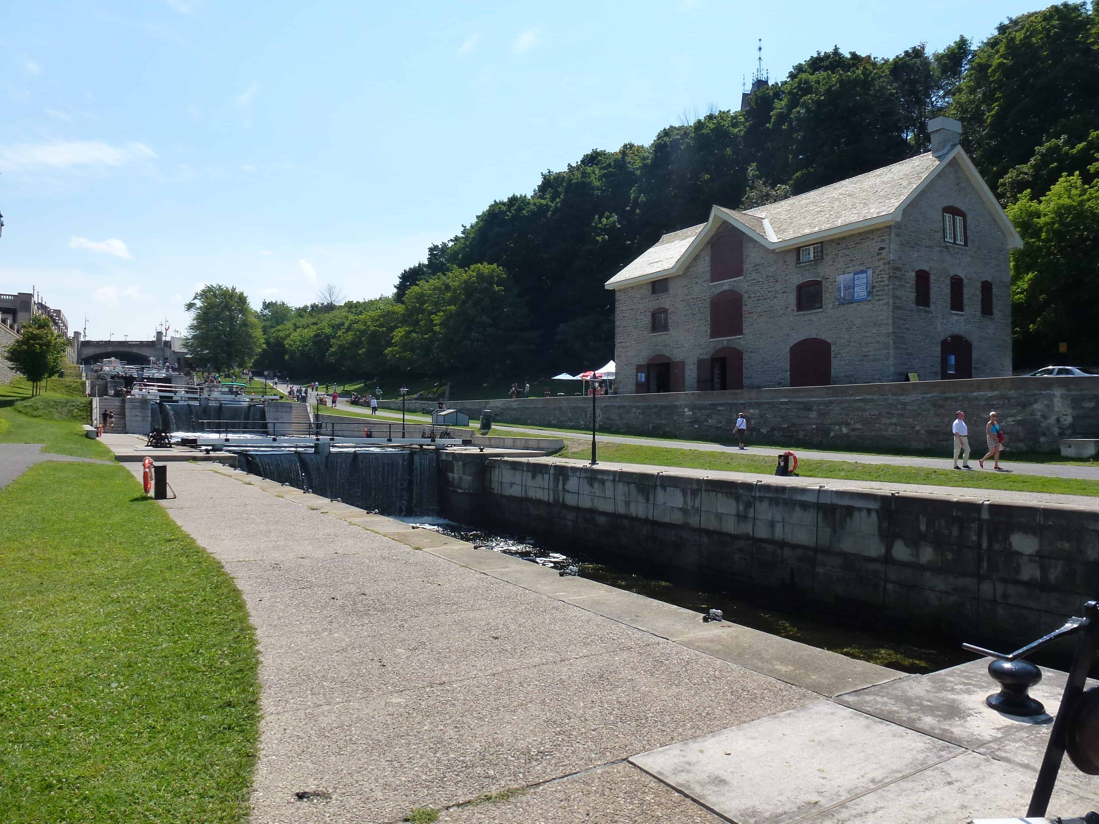 Bytown Museum and Rideau Canal in Ottawa, Ontario, Canada