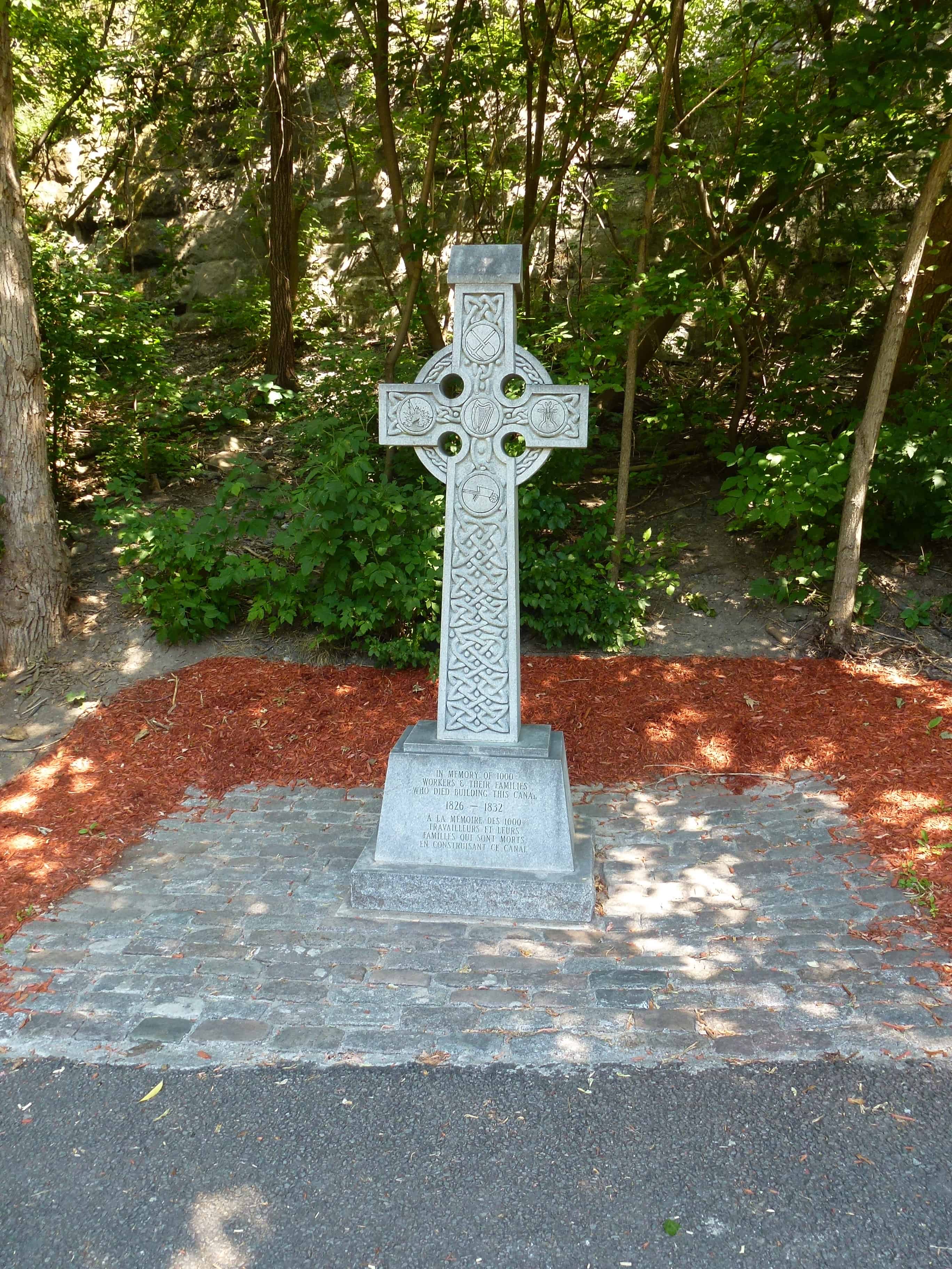 Celtic cross memorial in Major's Hill Park in Ottawa, Ontario, Canada