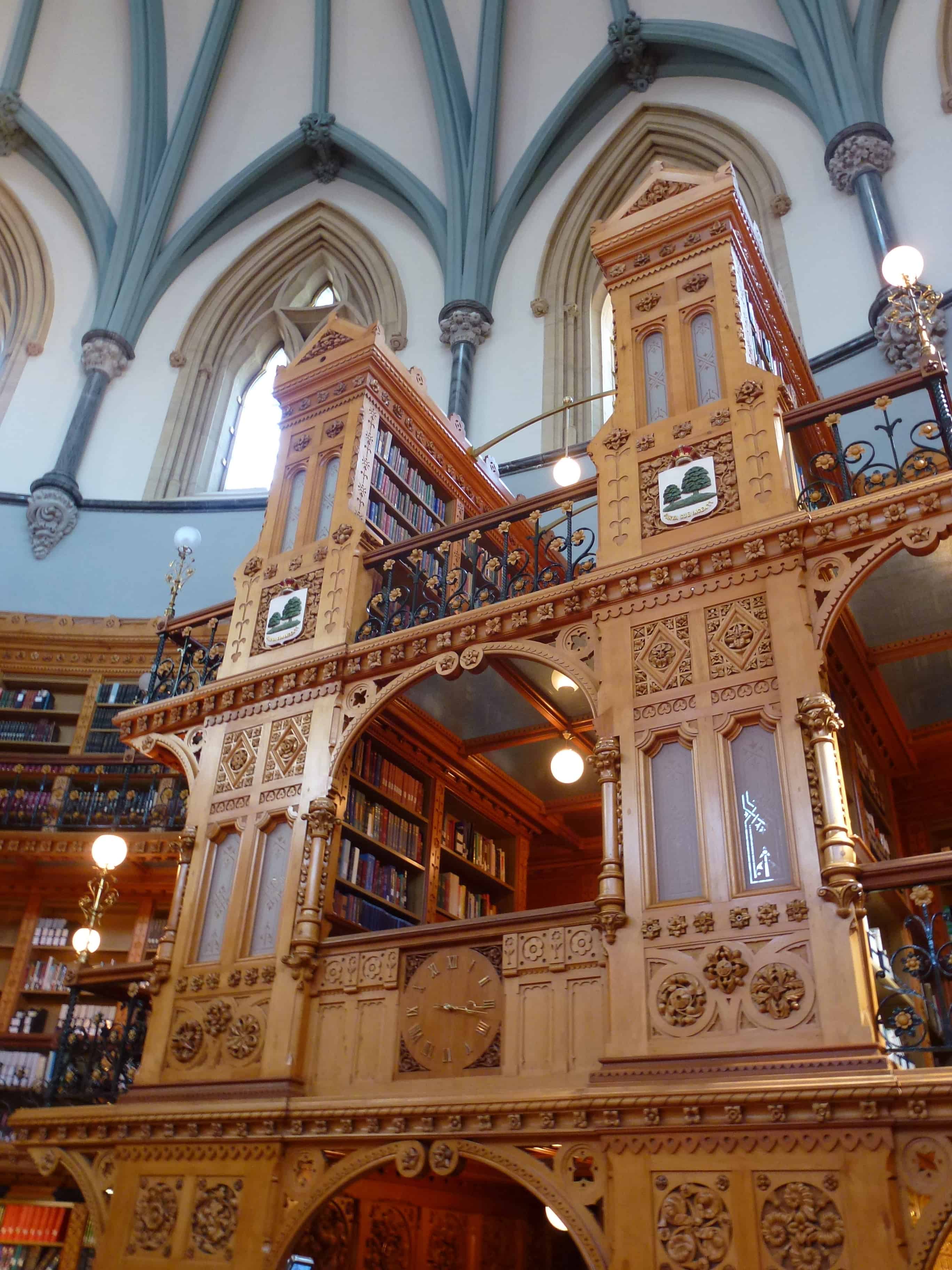 Library of Parliament at Parliament Centre Block in Ottawa, Ontario Canada