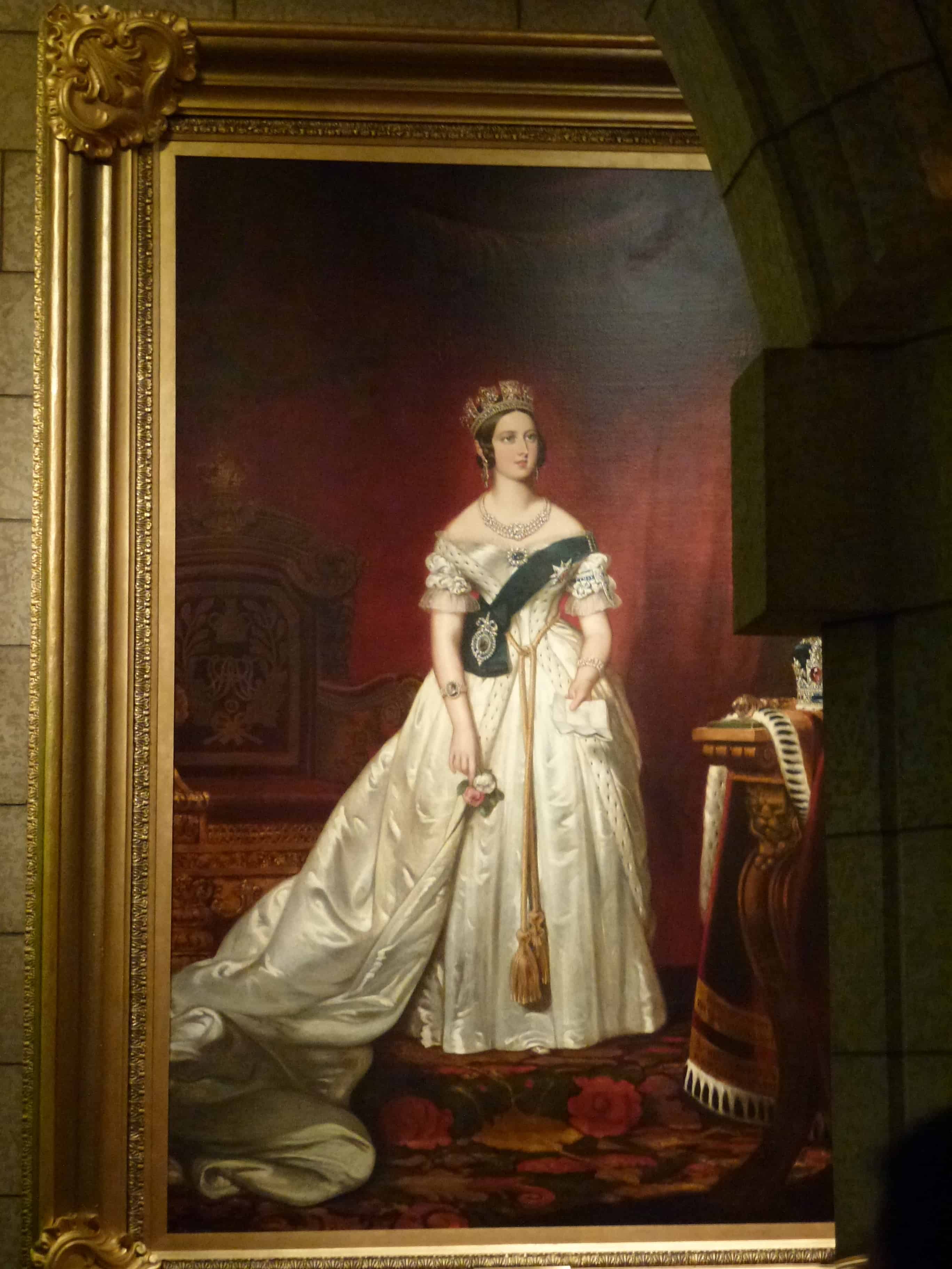 Portrait of Queen Victoria in the Senate foyer at Parliament Centre Block in Ottawa, Ontario Canada