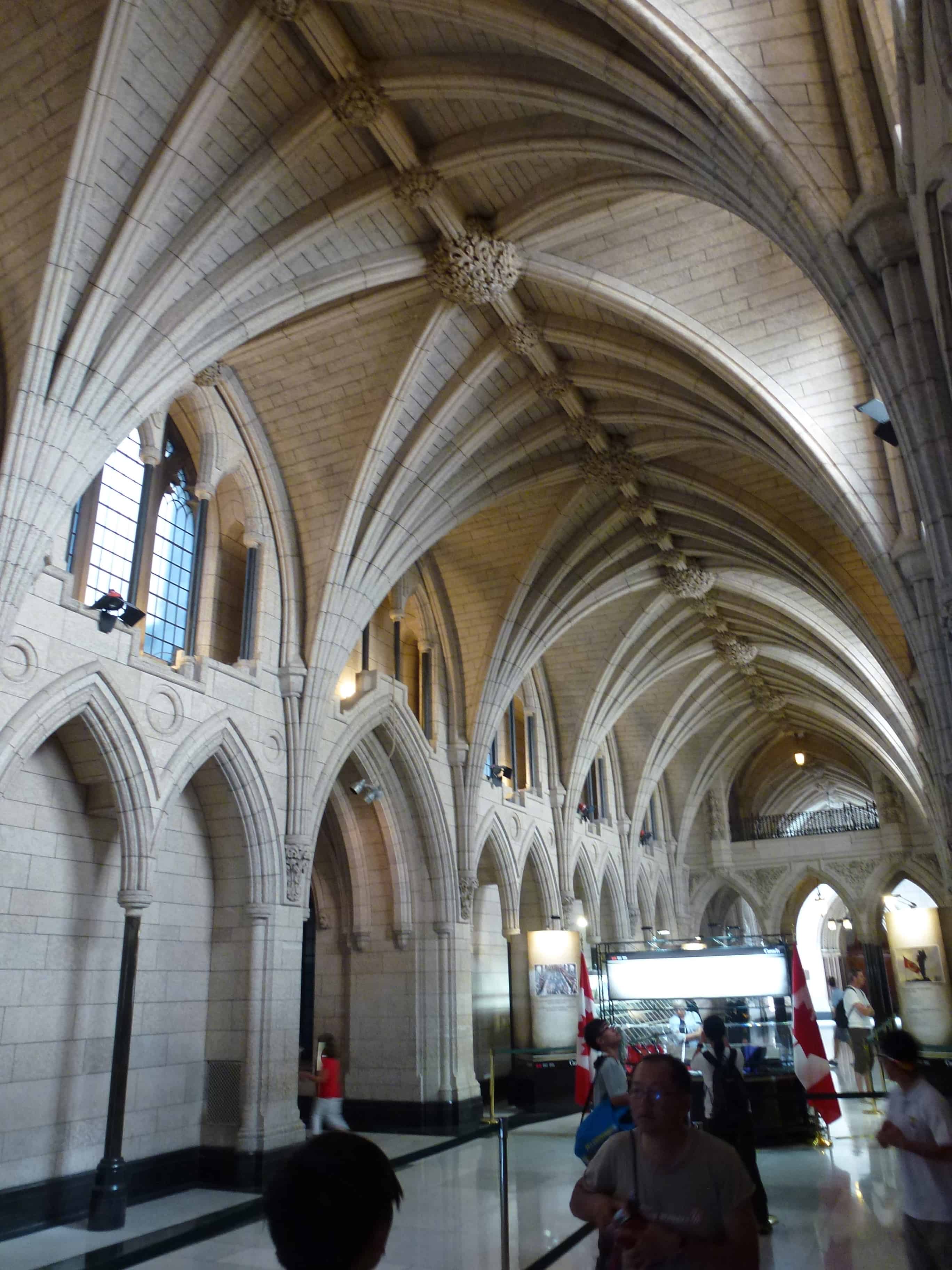 Hall of Honour at Parliament Centre Block in Ottawa, Ontario Canada