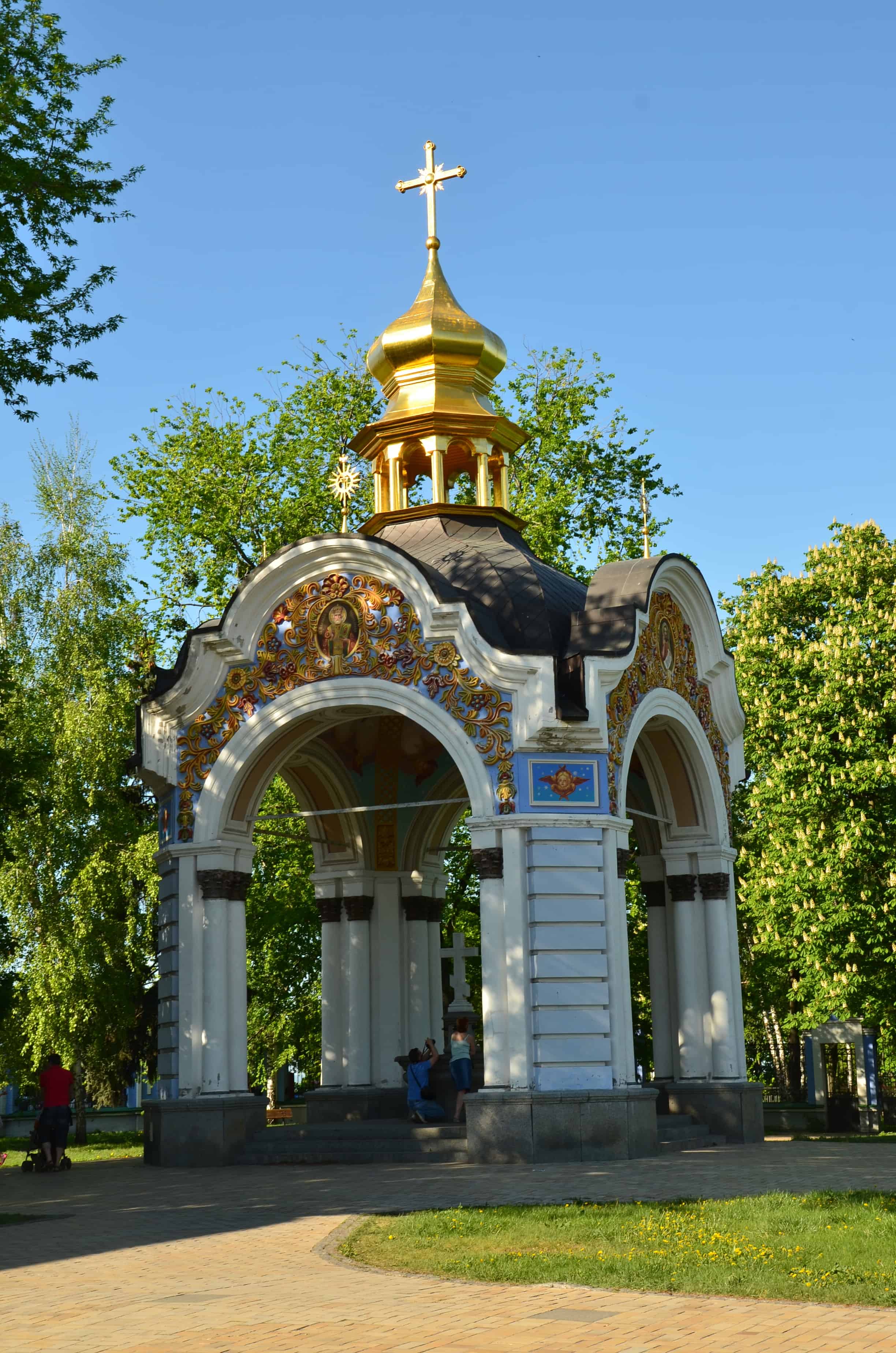 Fountain at St. Michael's Golden-Domed Monastery in Kyiv, Ukraine