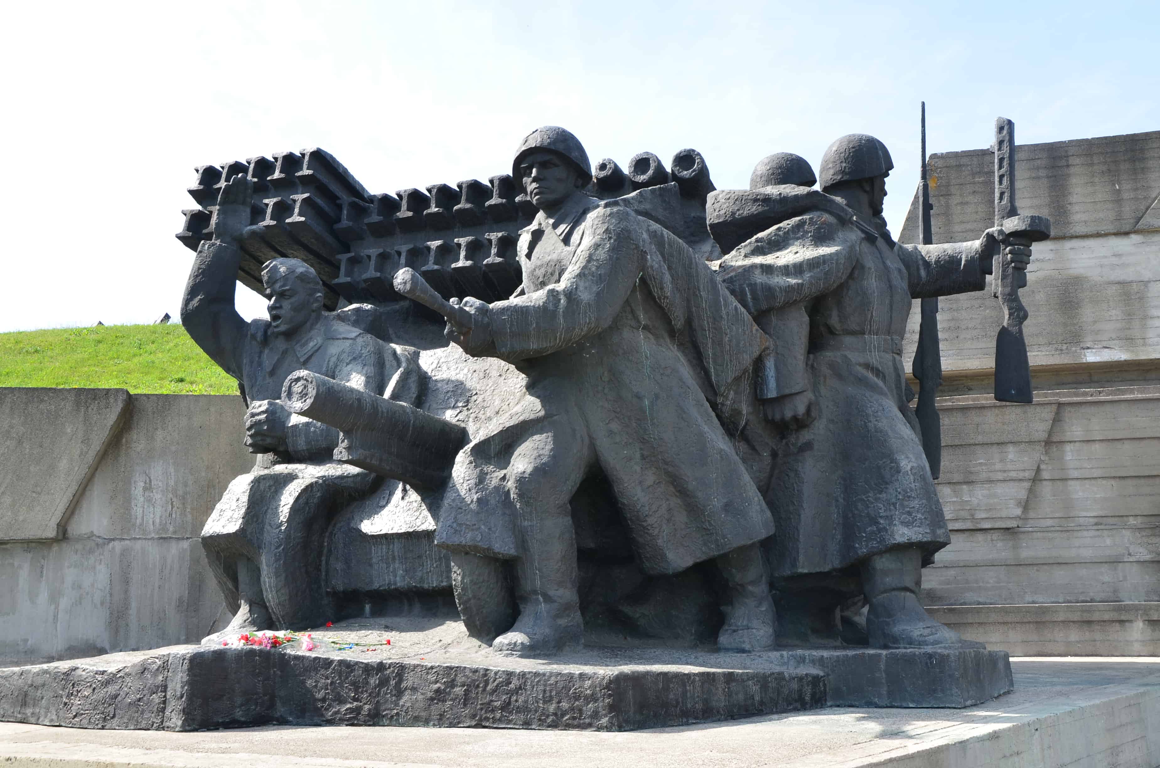 Crossing of the Dnieper monument at the National Museum of the History of Ukraine in the Second World War Memorial Complex in Kyiv, Ukraine