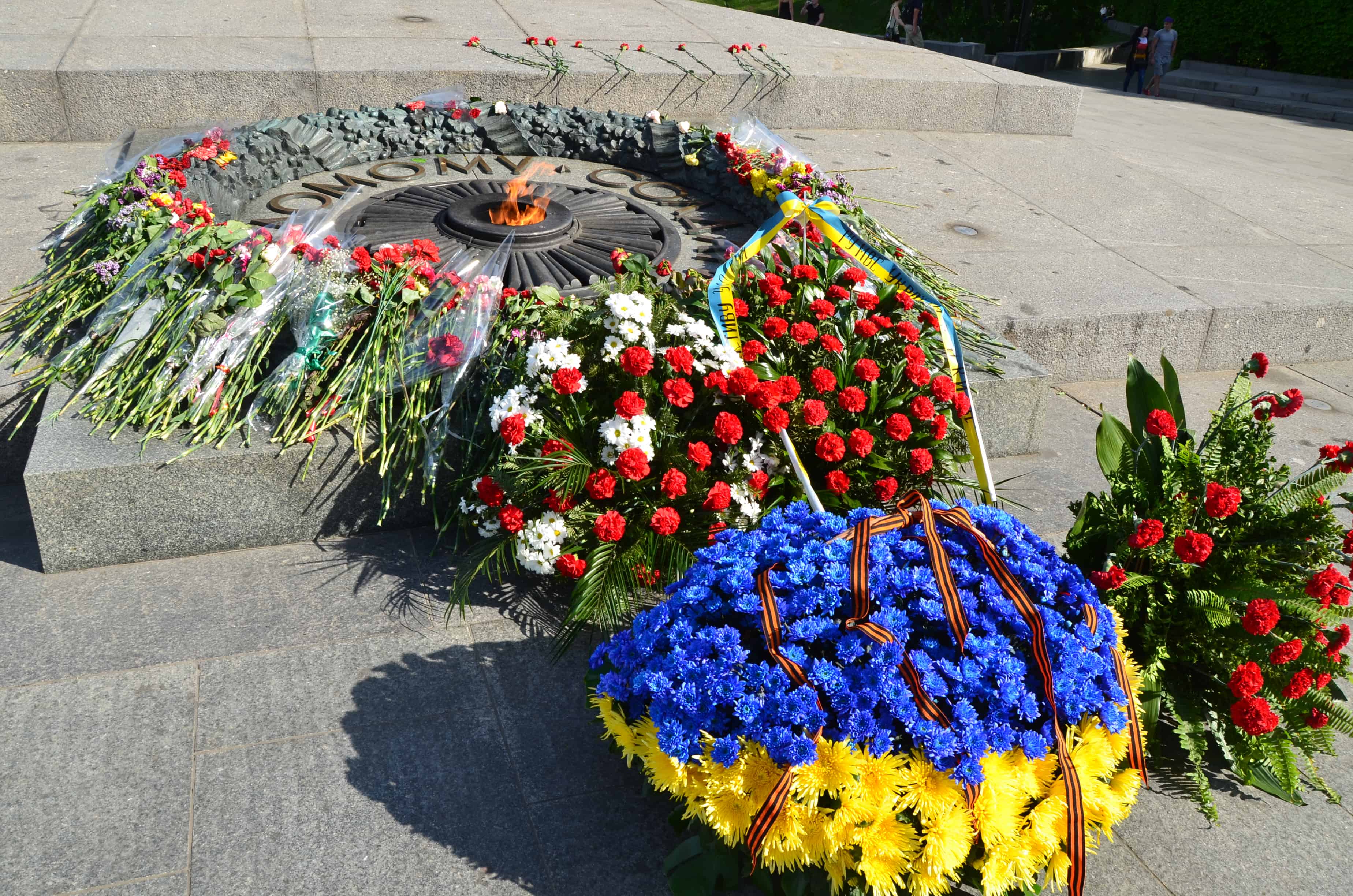 Tomb of the Unknown Soldier at Slavy Park in Kyiv, Ukraine